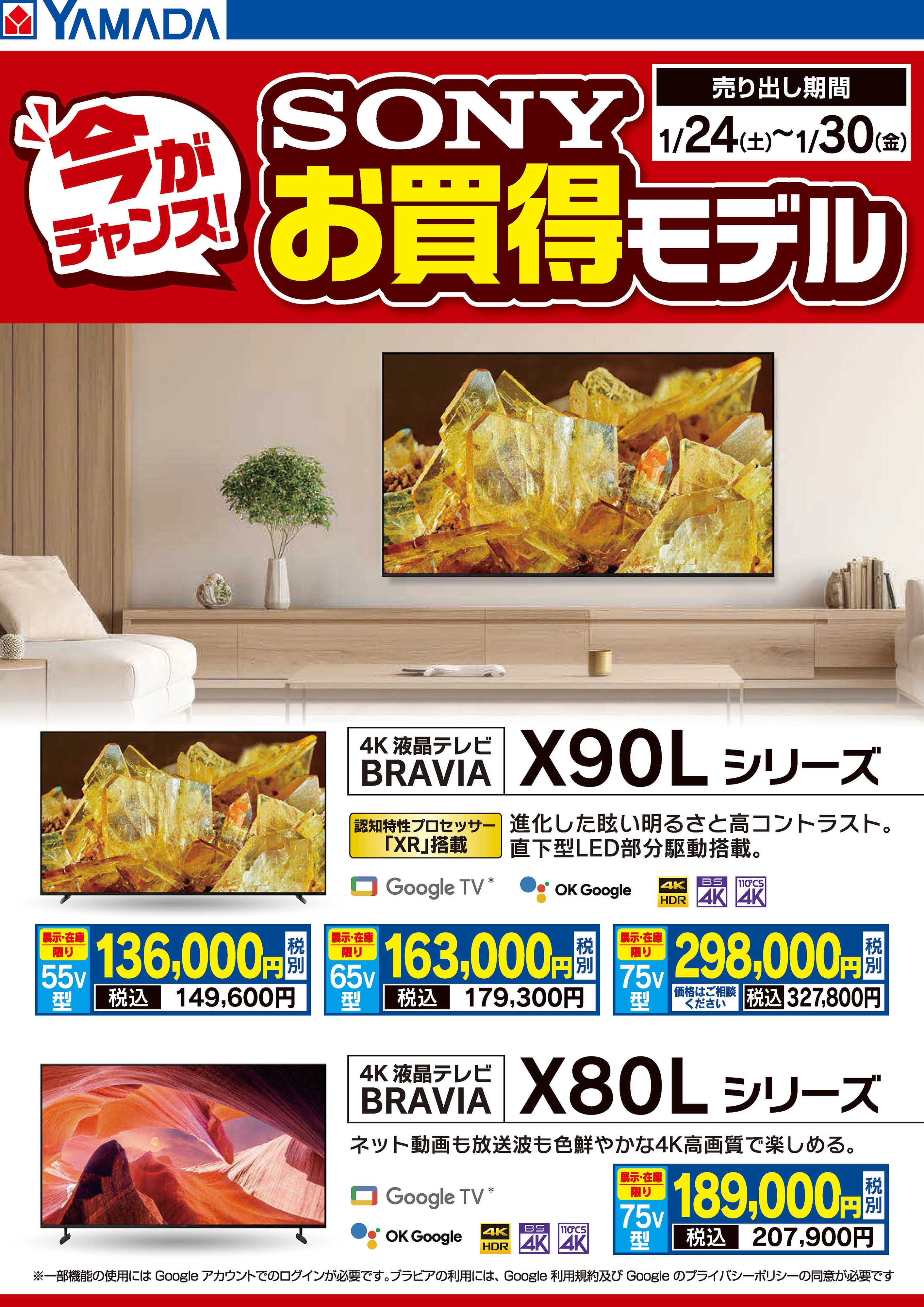 ヤマダデンキ SONY お買い得モデル