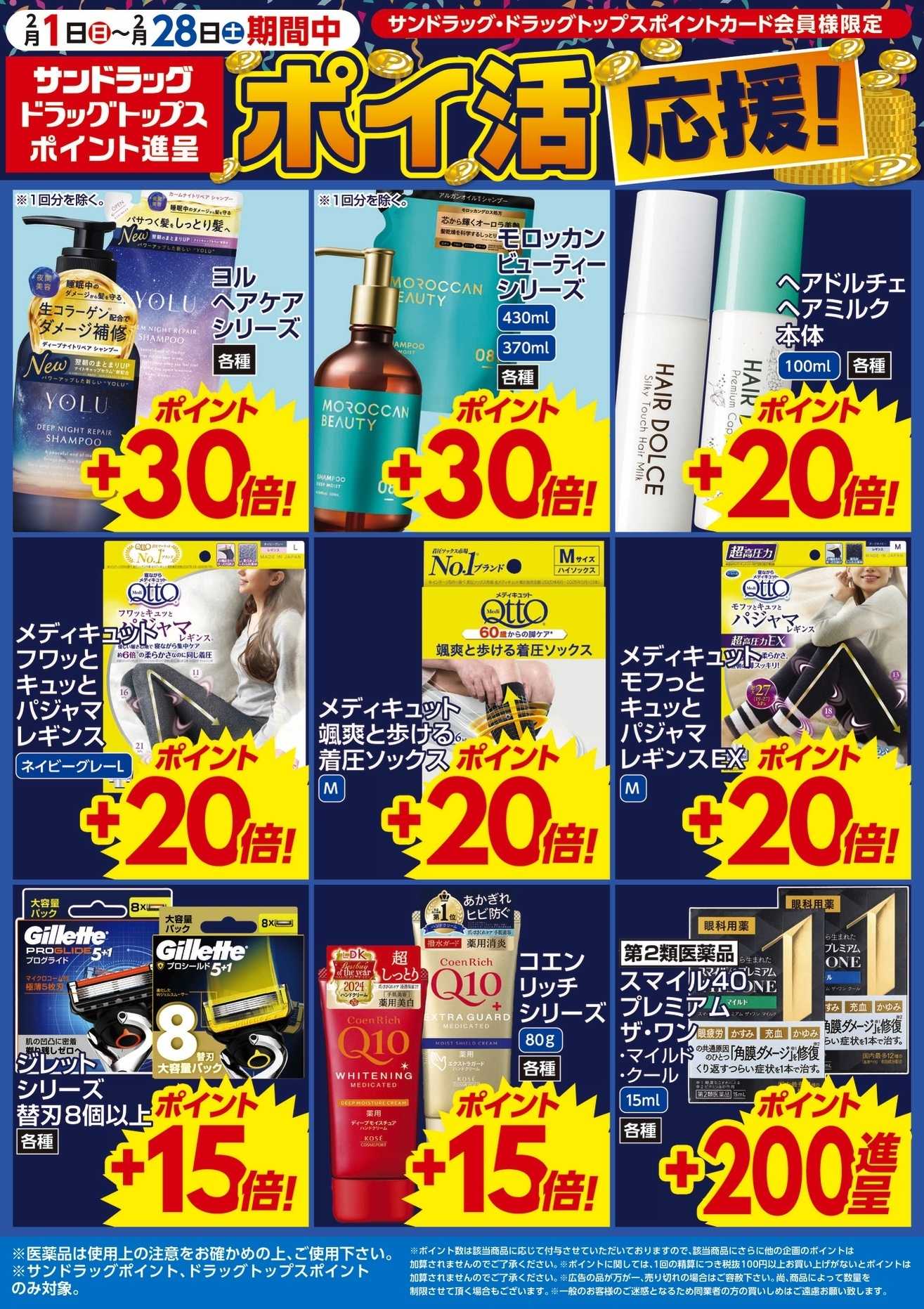 サンドラッグ 2月WEBポイントチラシ