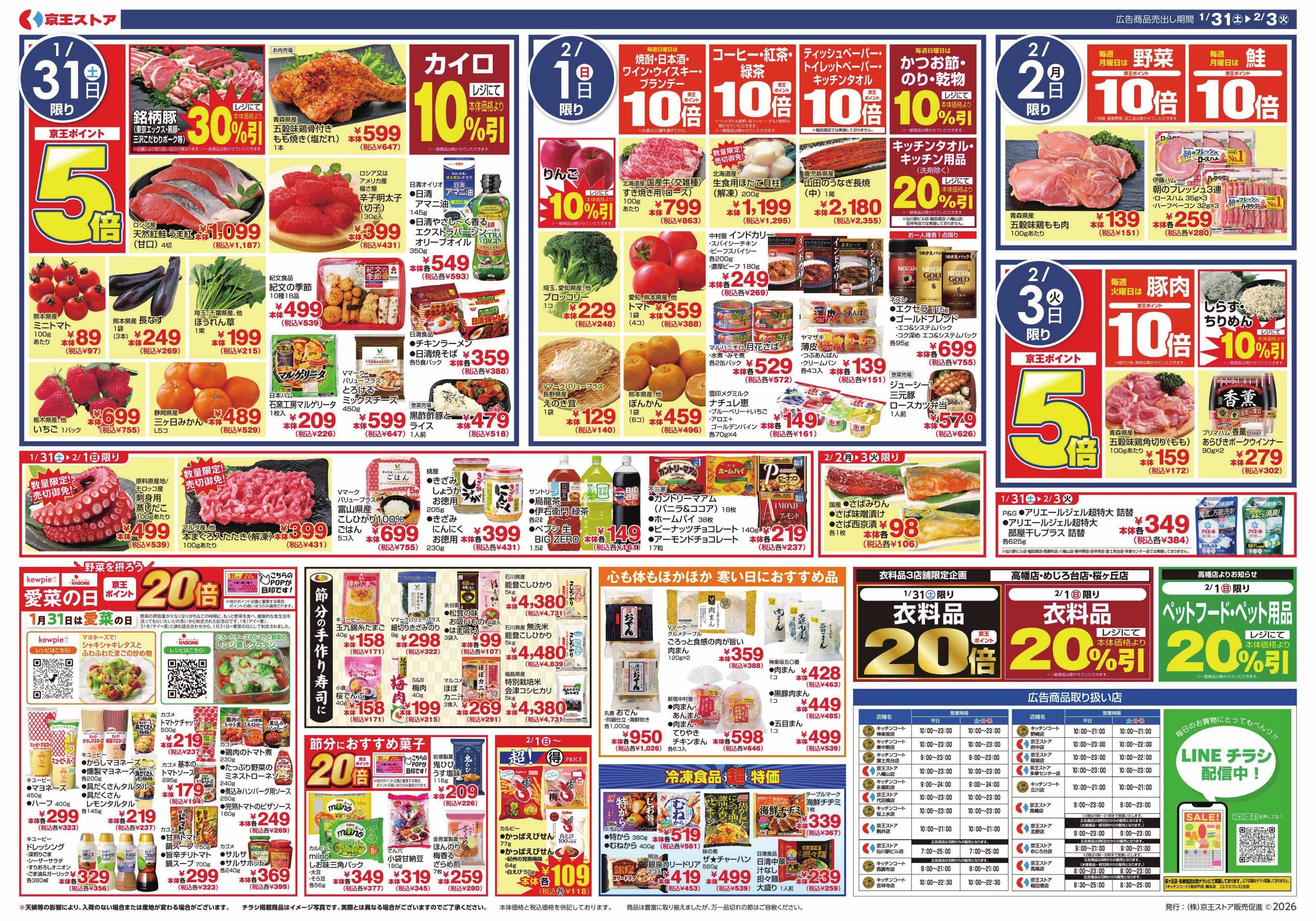 キッチンコート 1/31(土)～2/3(火)：肉VS魚