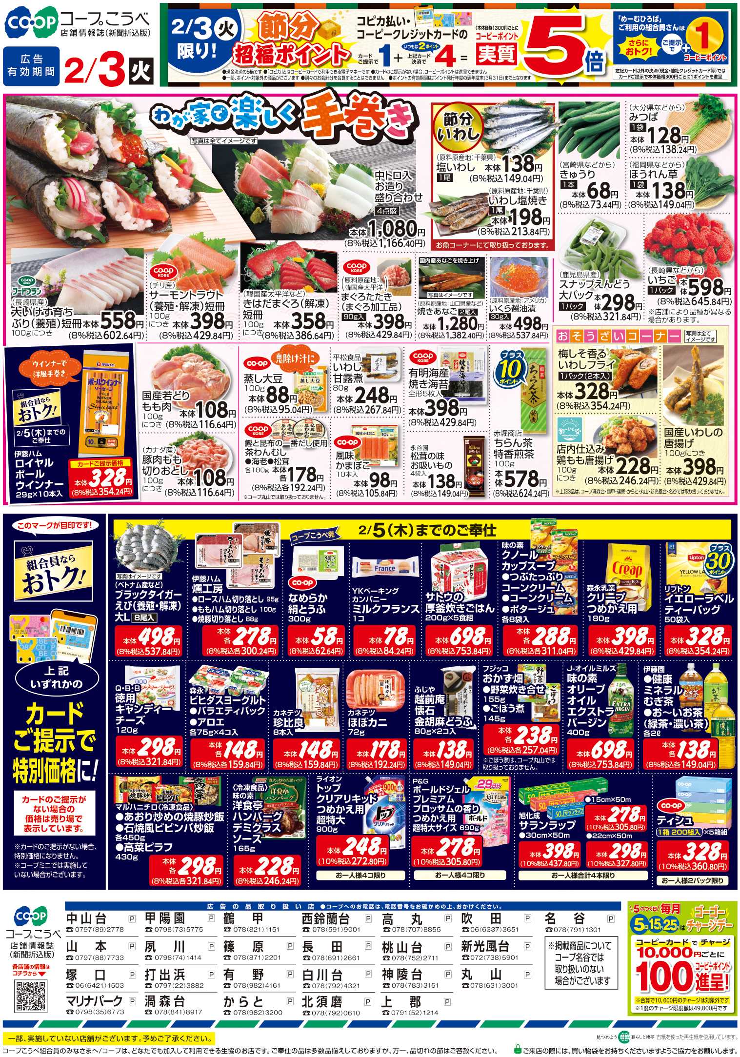 コープこうべ 恵方巻番付