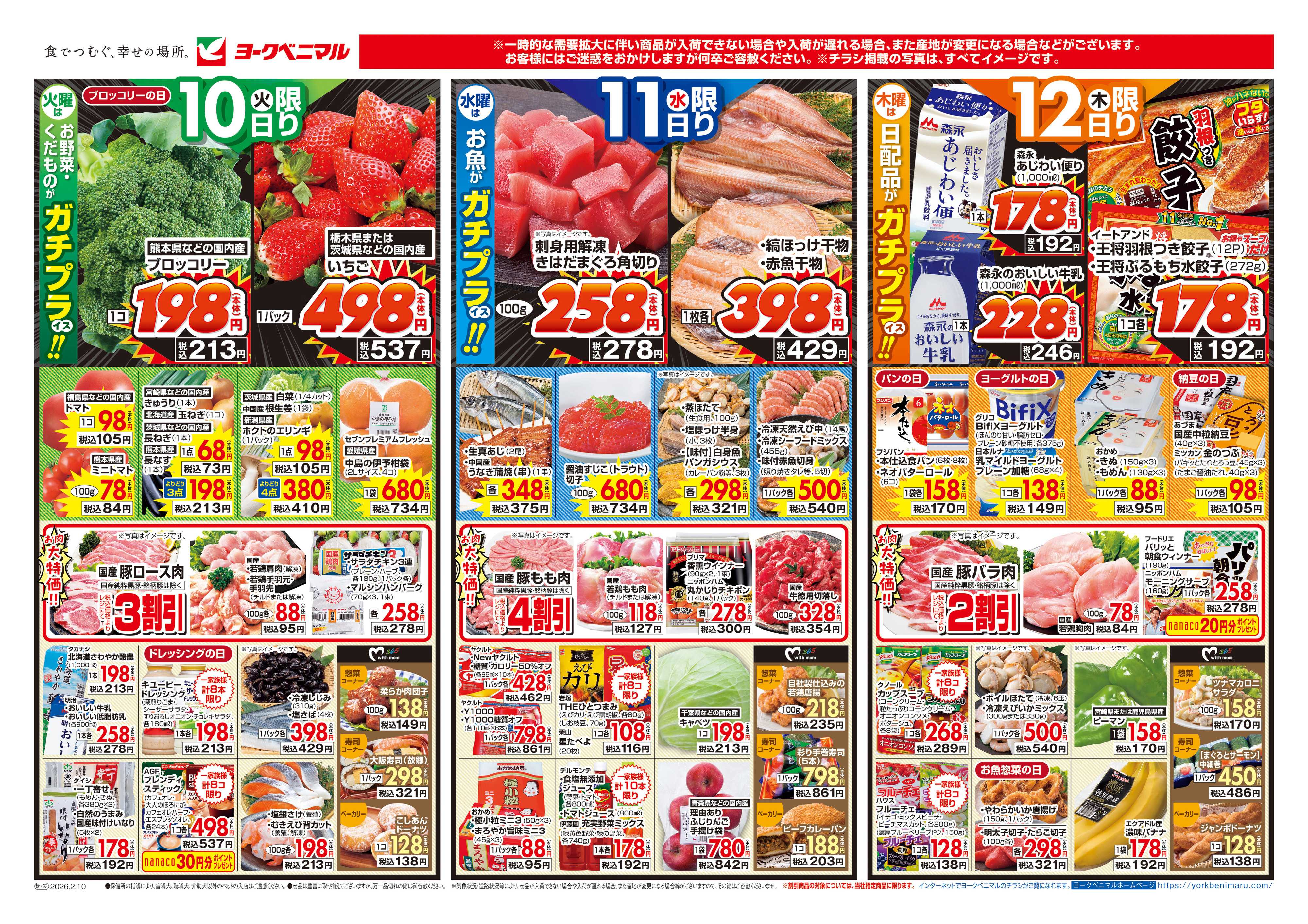 ヨークベニマル 2/10号チラシ
