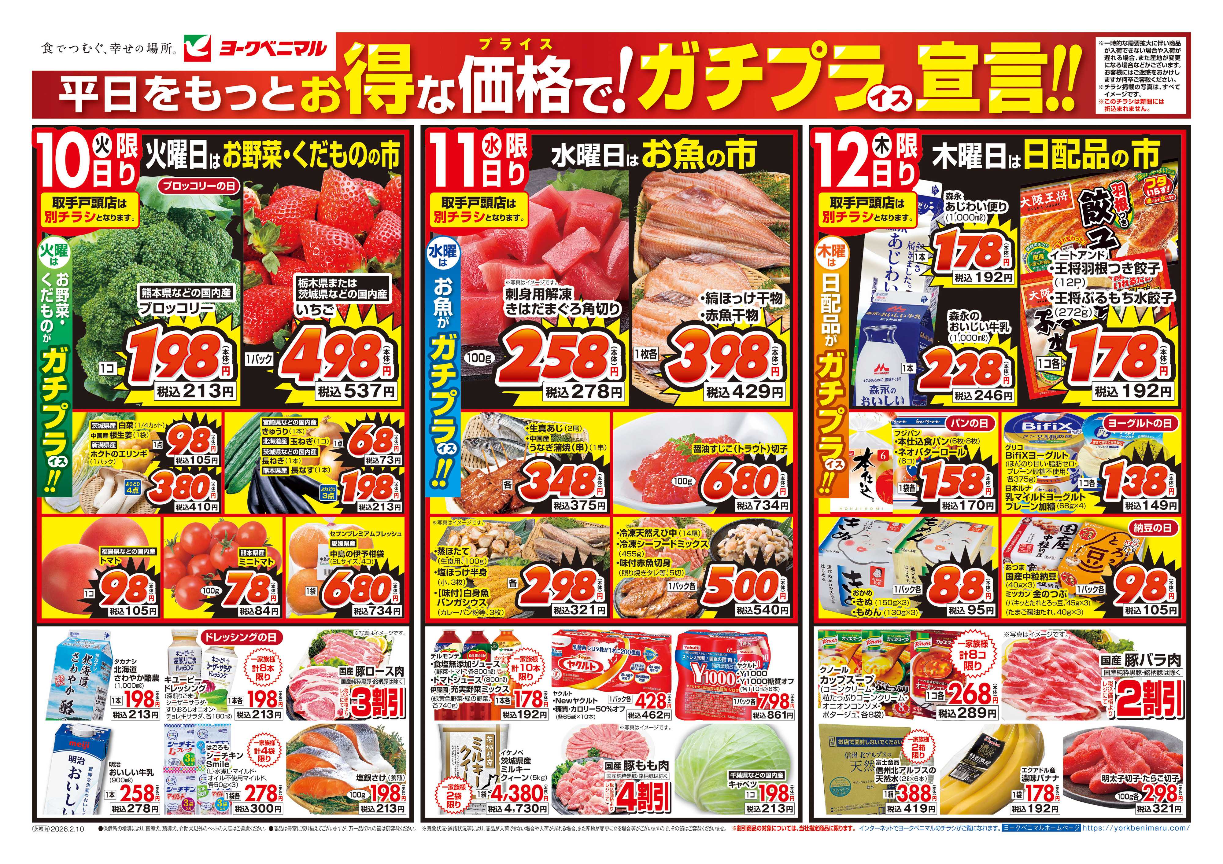 ヨークベニマル 2/10号チラシ