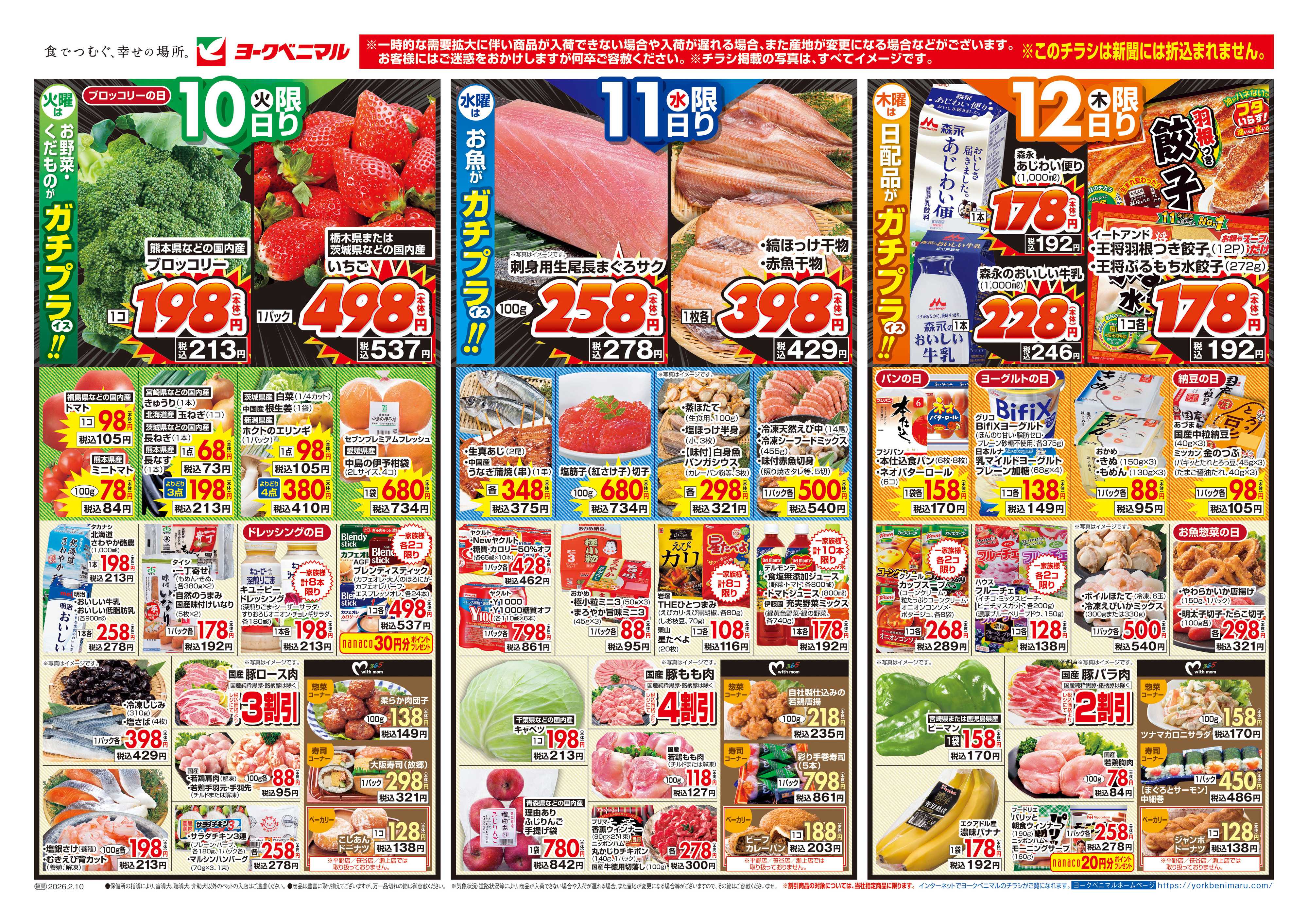 ヨークベニマル 2/10号チラシ