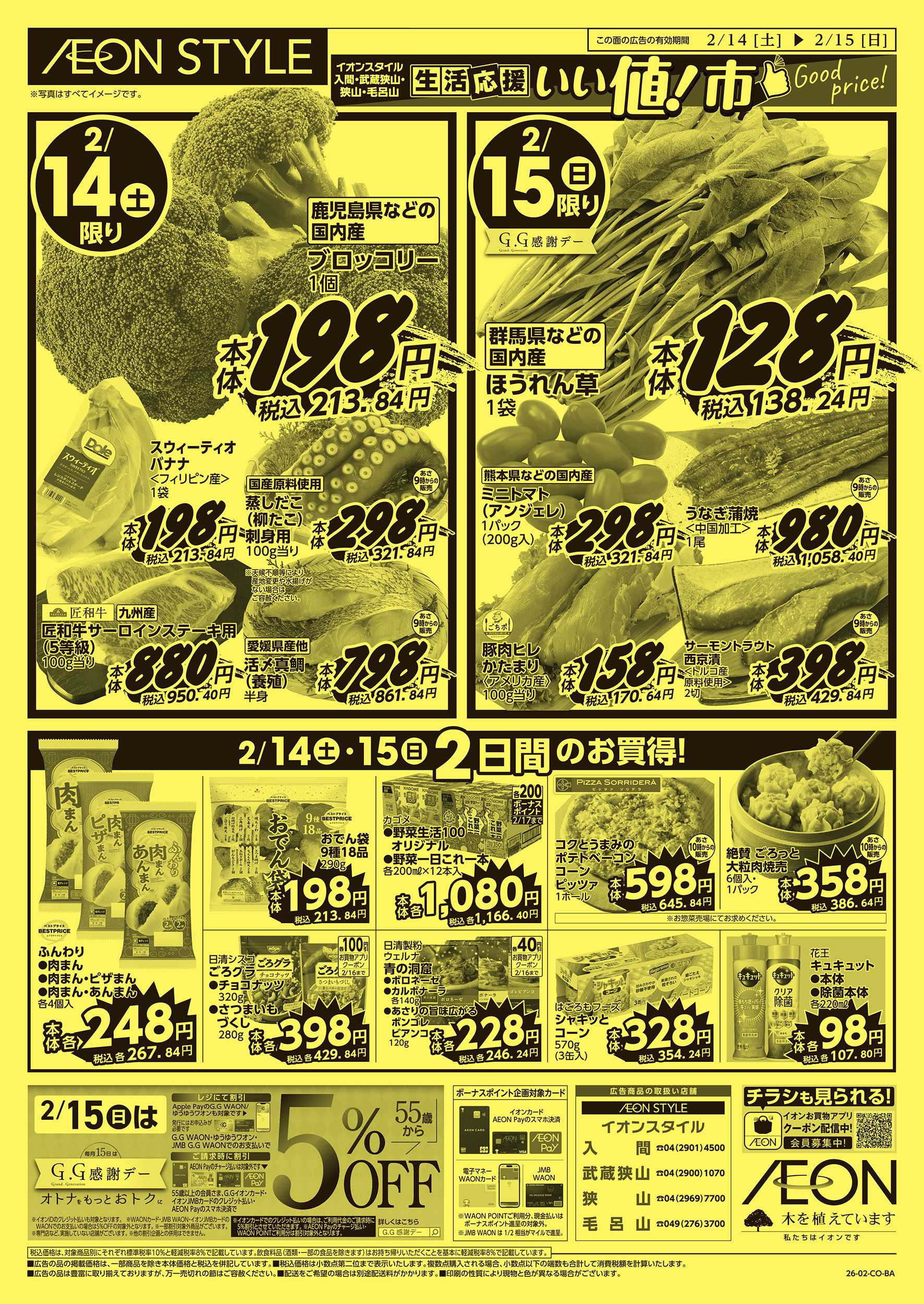 イオンスタイル 2/11号　生活応援 いい値市！：裏面