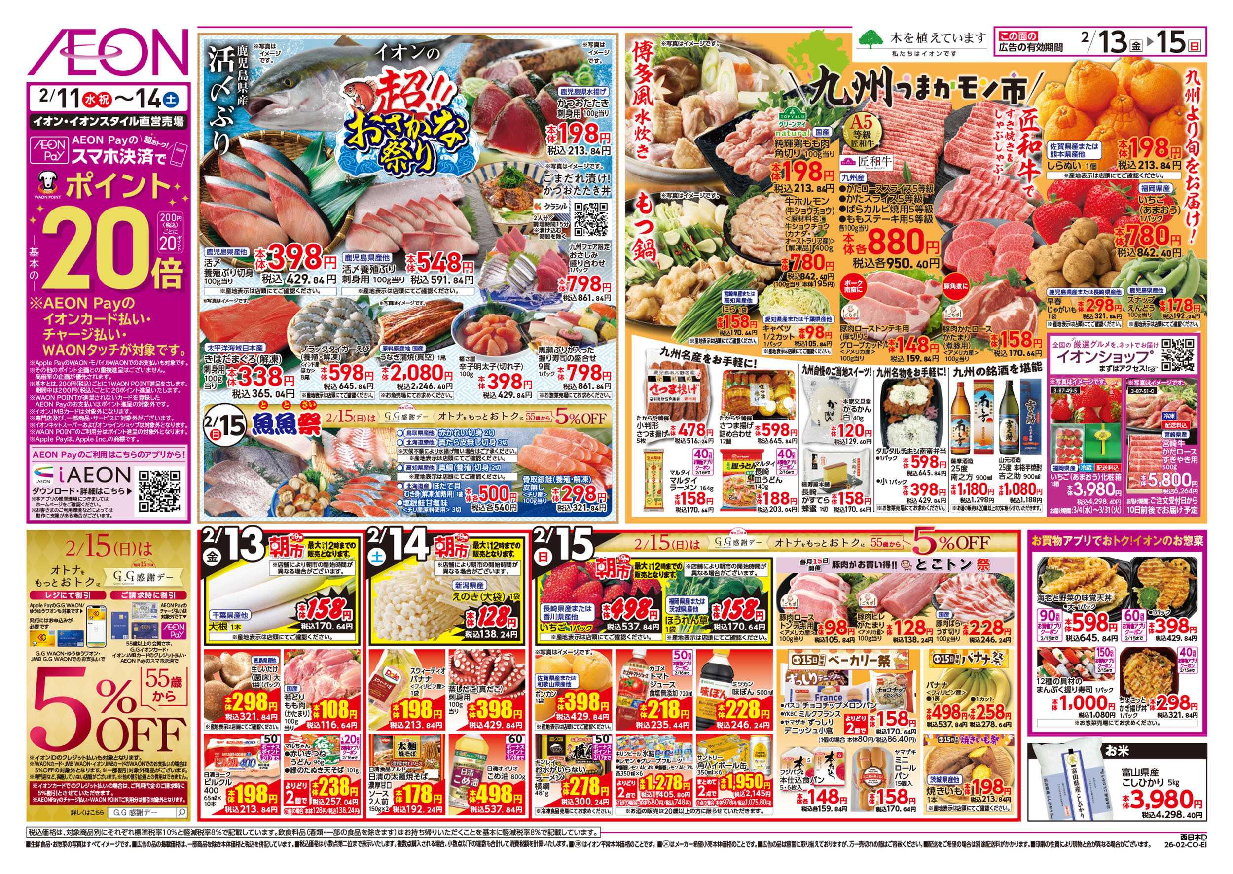 イオン 第51週　2/13号　超おさかな祭り　九州フェア