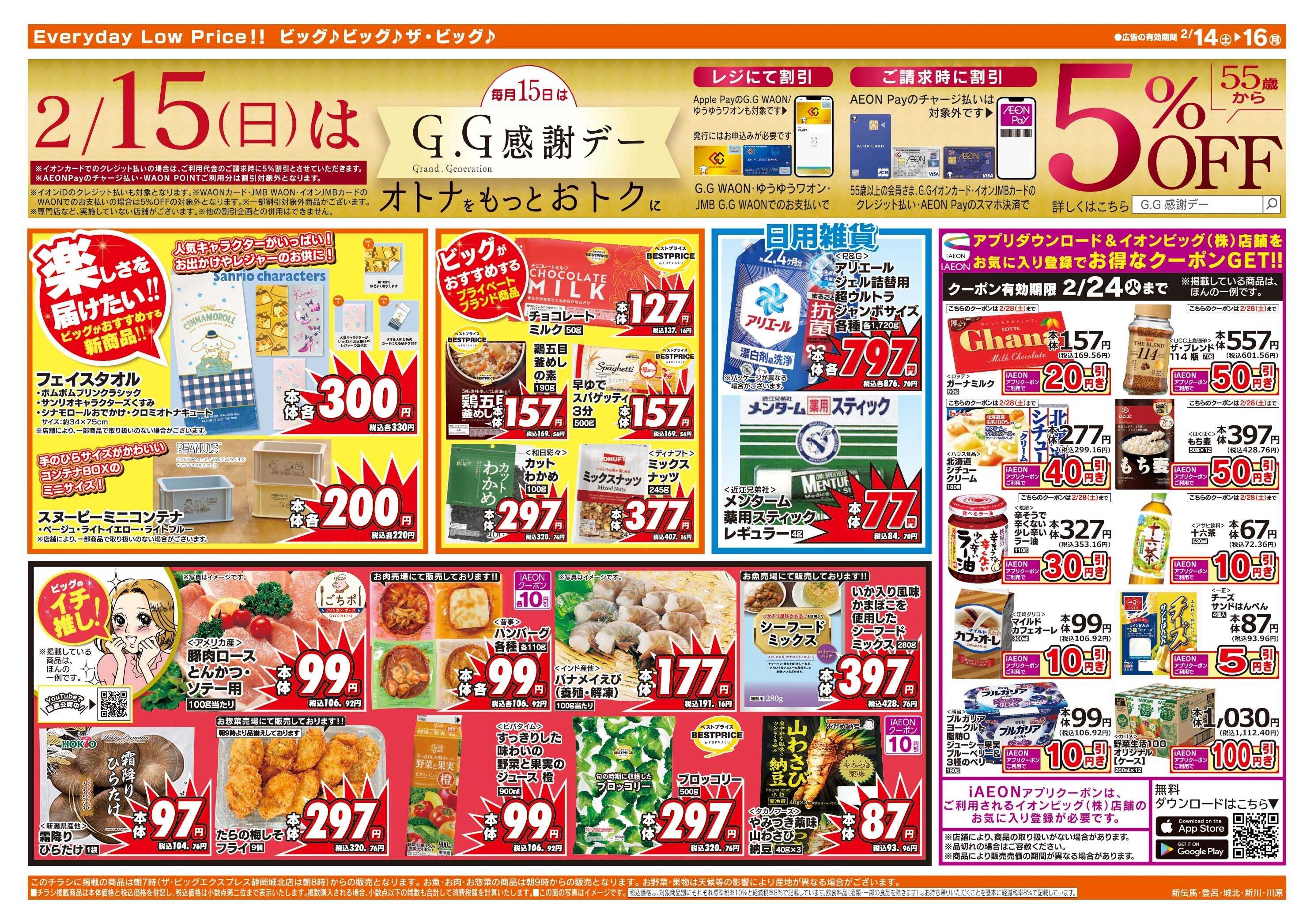 ザ・ビッグ ザ・ビッグエクスプレス静岡豊田店オープン協賛セール２弾