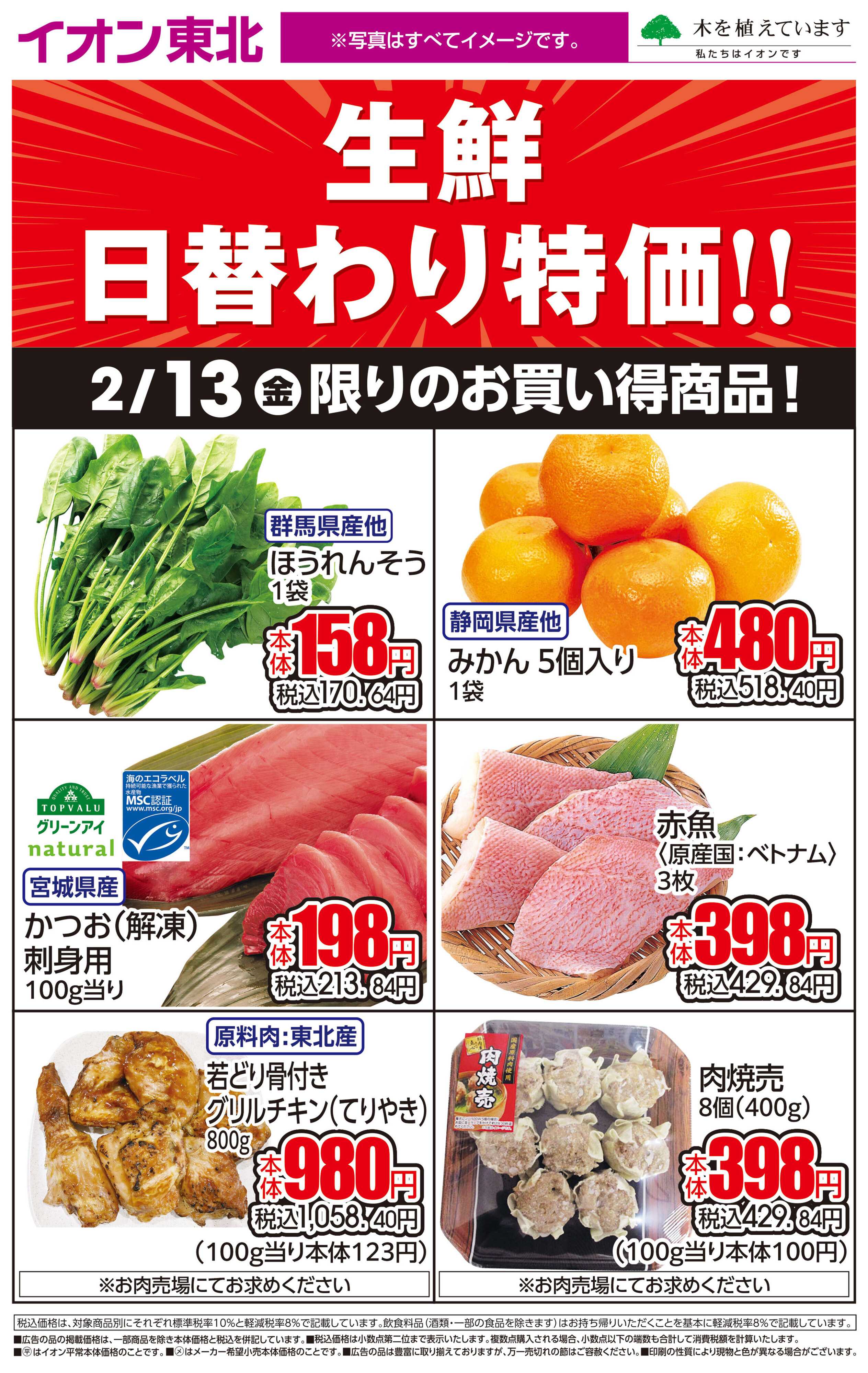 イオン 2月13日日替わり