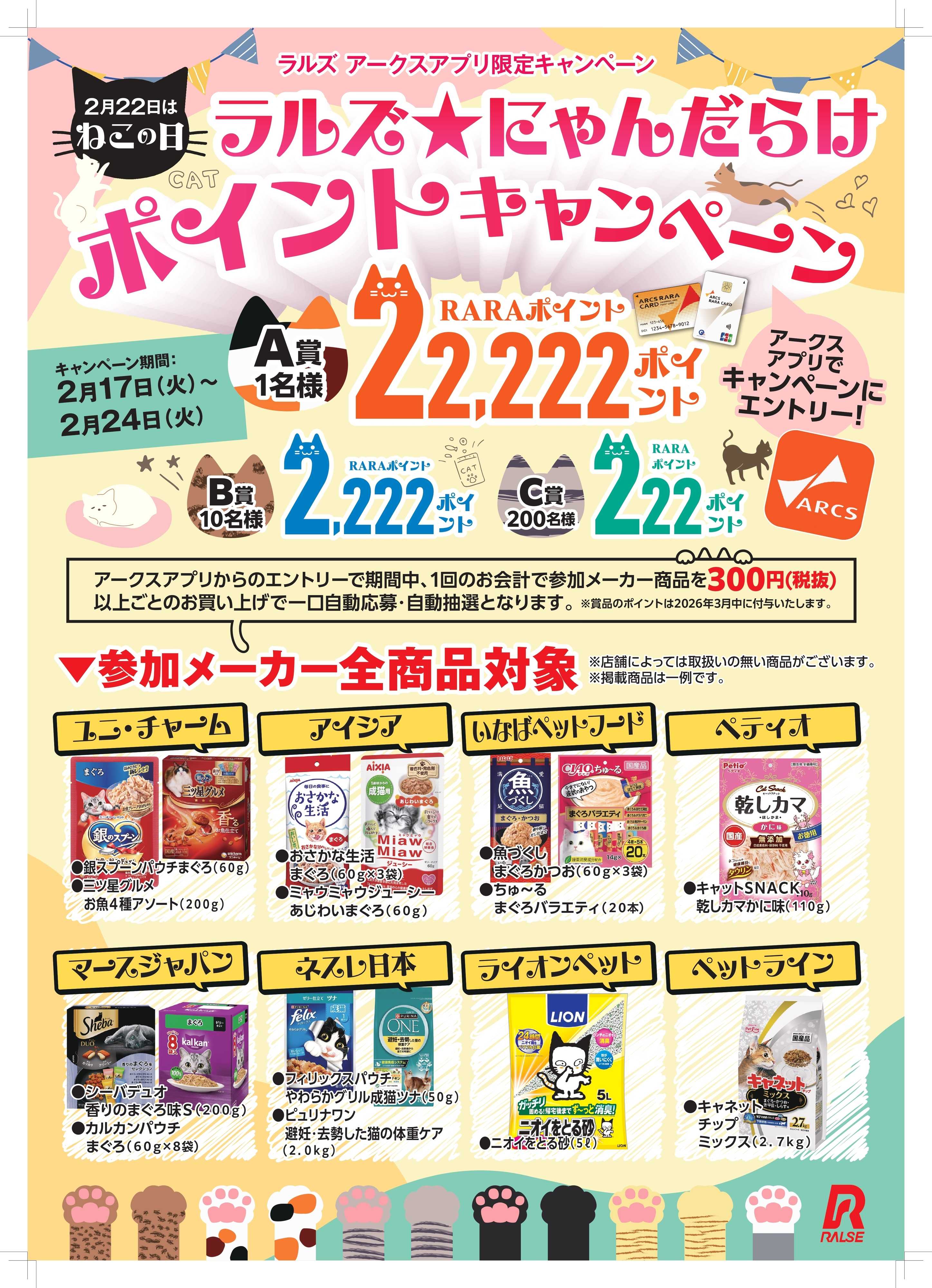 ラルズストア ラルズ☆にゃんだらけポイントキャンペーン