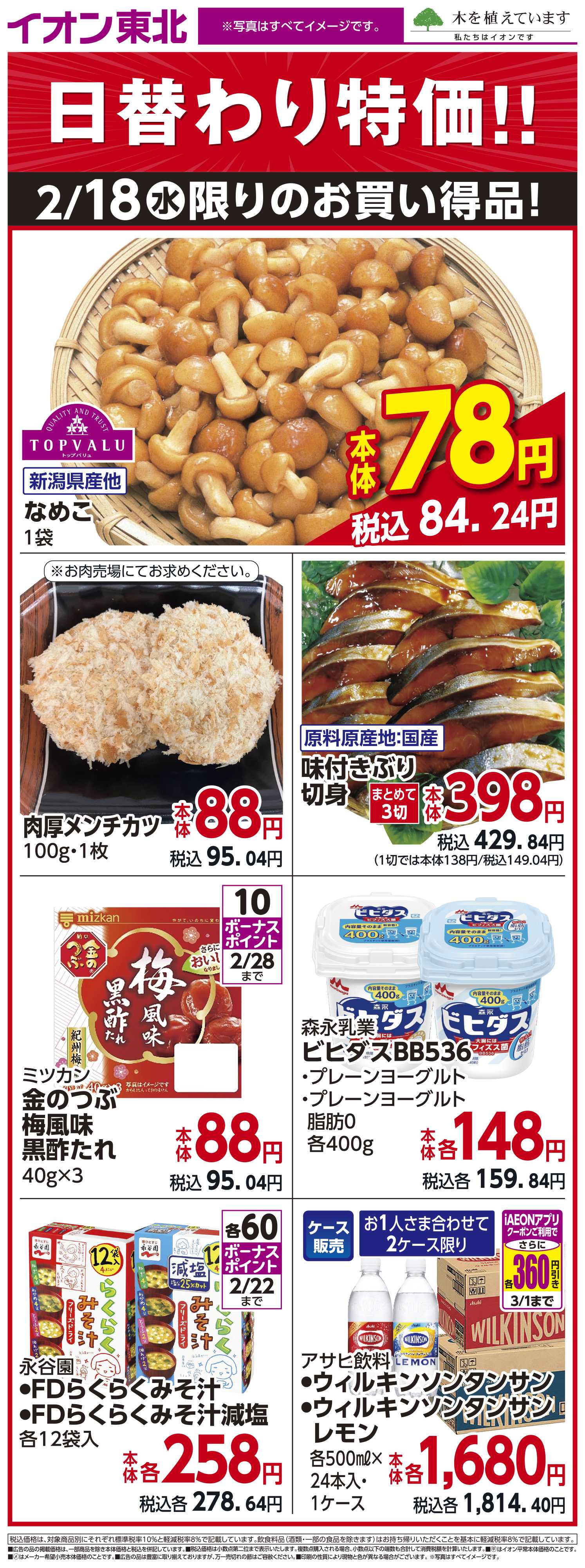 イオン 2月18日日替わり