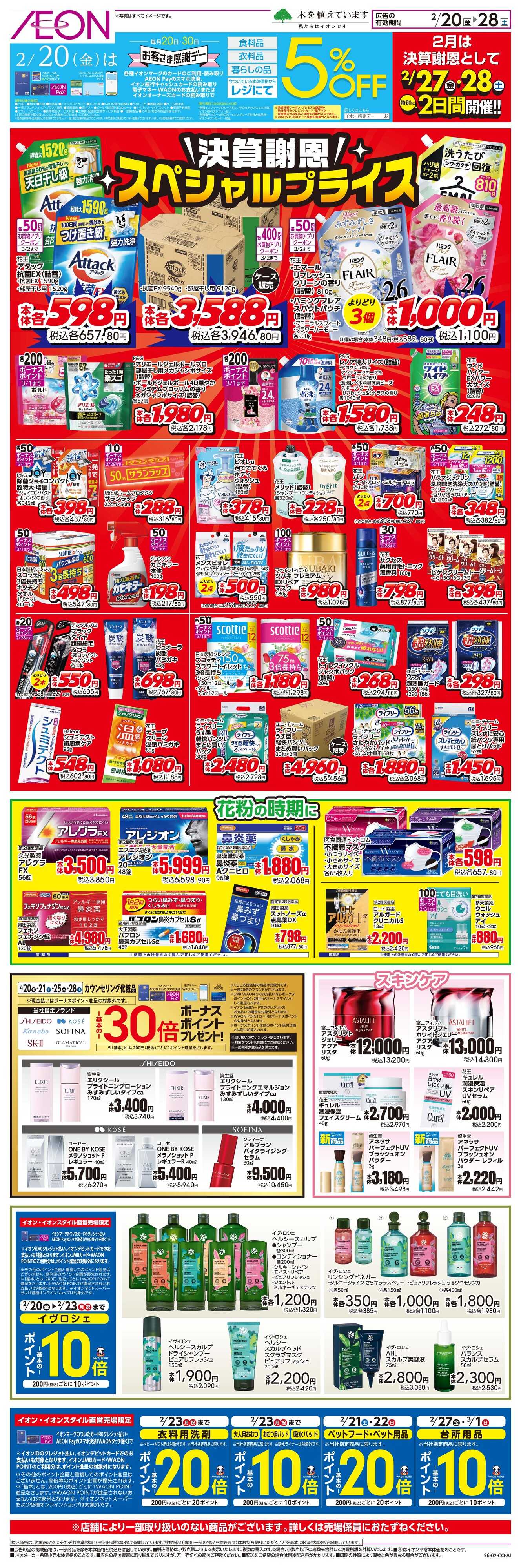 イオン 2/20〜2/28