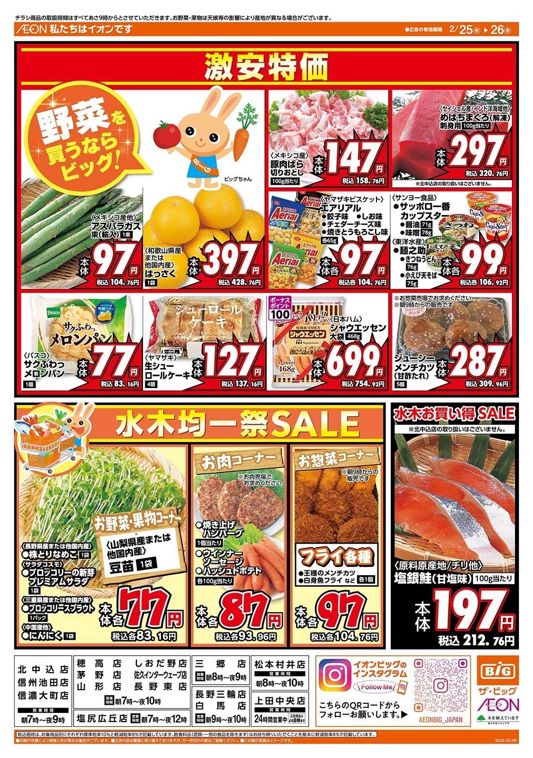 ザ・ビッグ ５のつく日はポイント２倍！