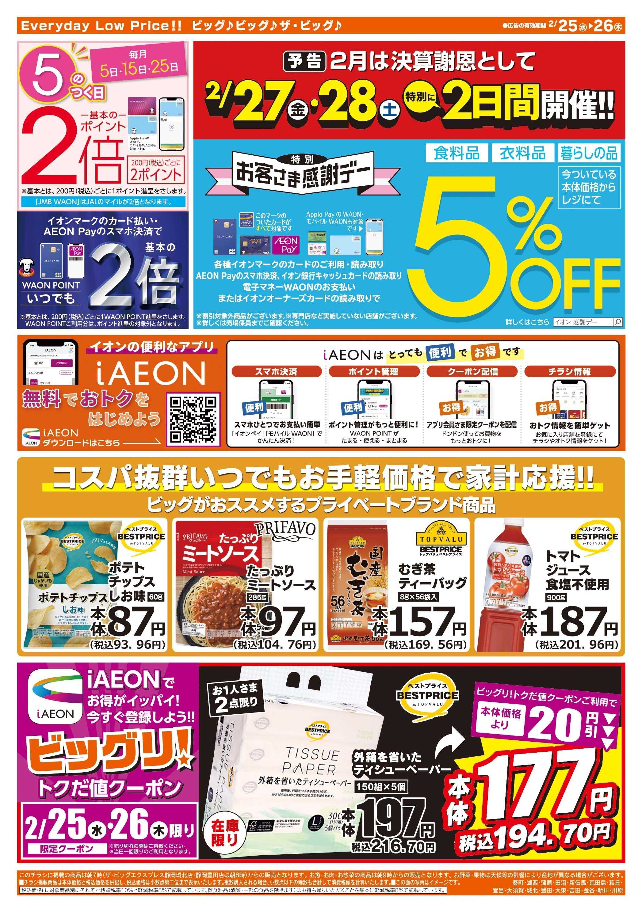 ザ・ビッグ 週中チラシ