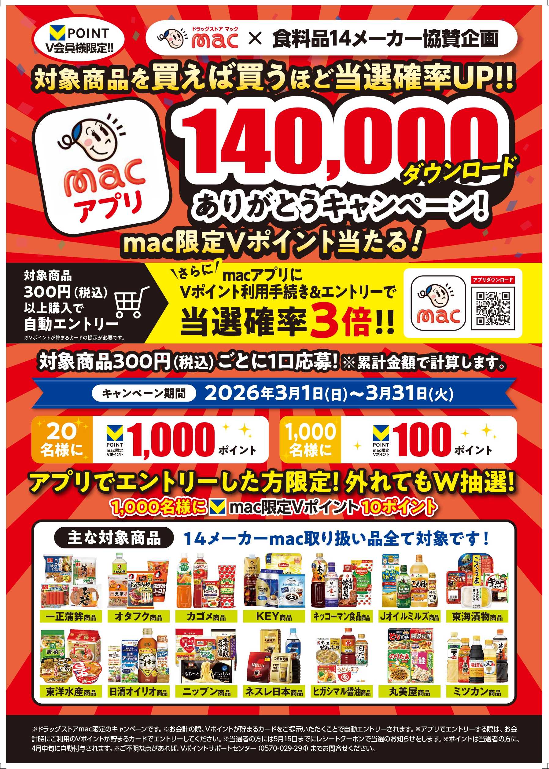 ドラッグストアmac macアプリ14万DLありがとうCP