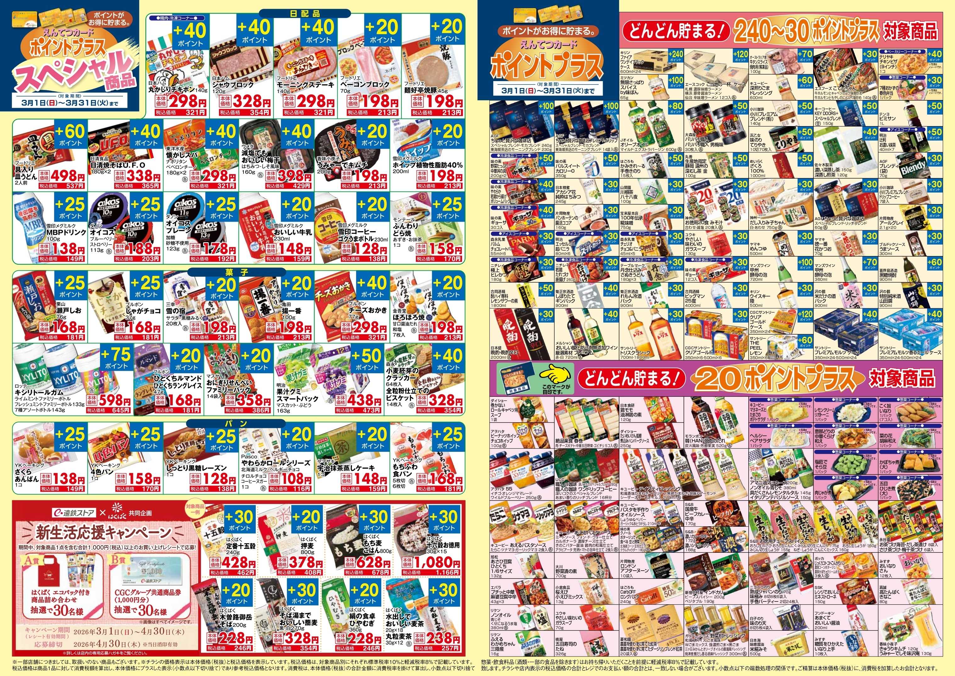 遠鉄ストア 3月　ポイントプラス