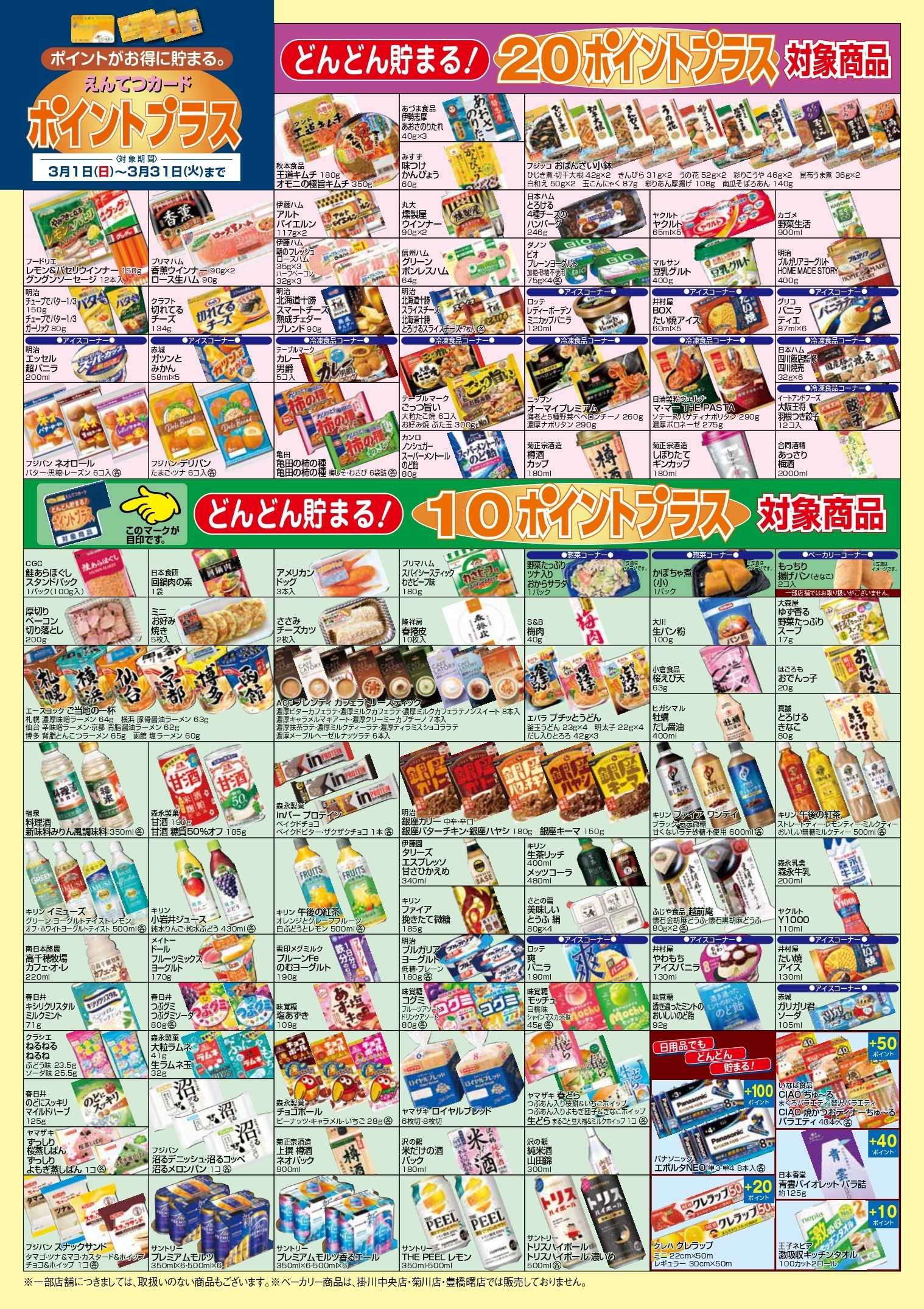 遠鉄ストア 3月　ポイントプラス