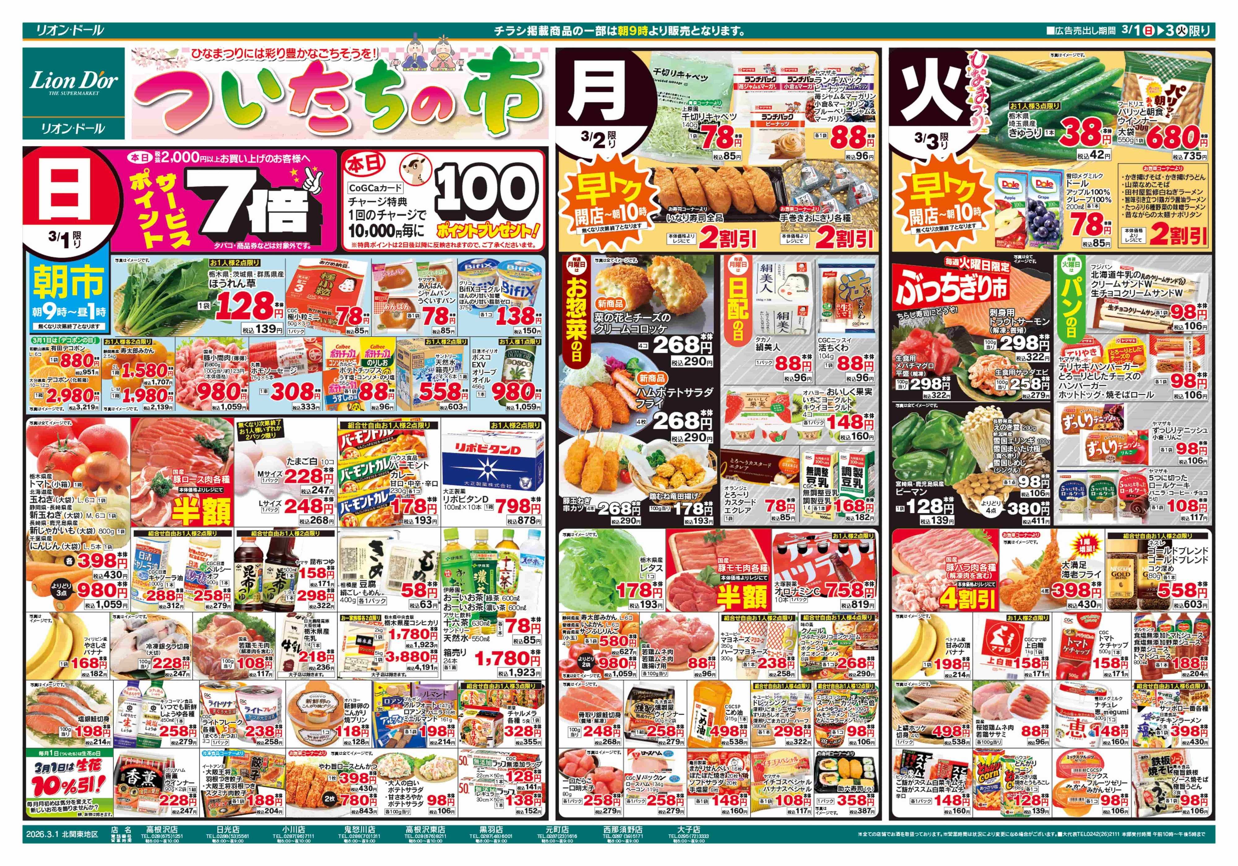 リオン・ドール 3/1号ついたちの市