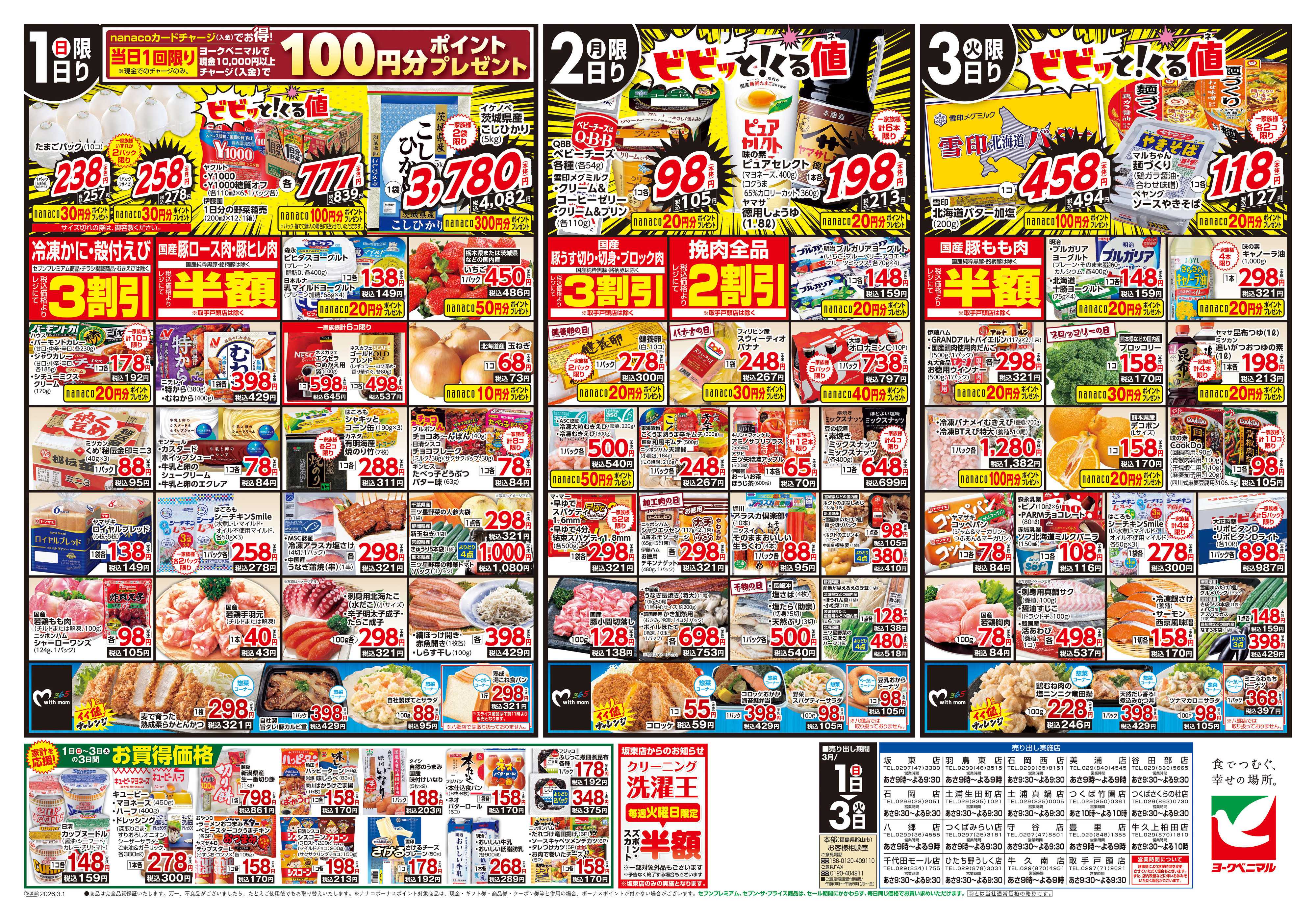 ヨークベニマル 3/1号チラシ