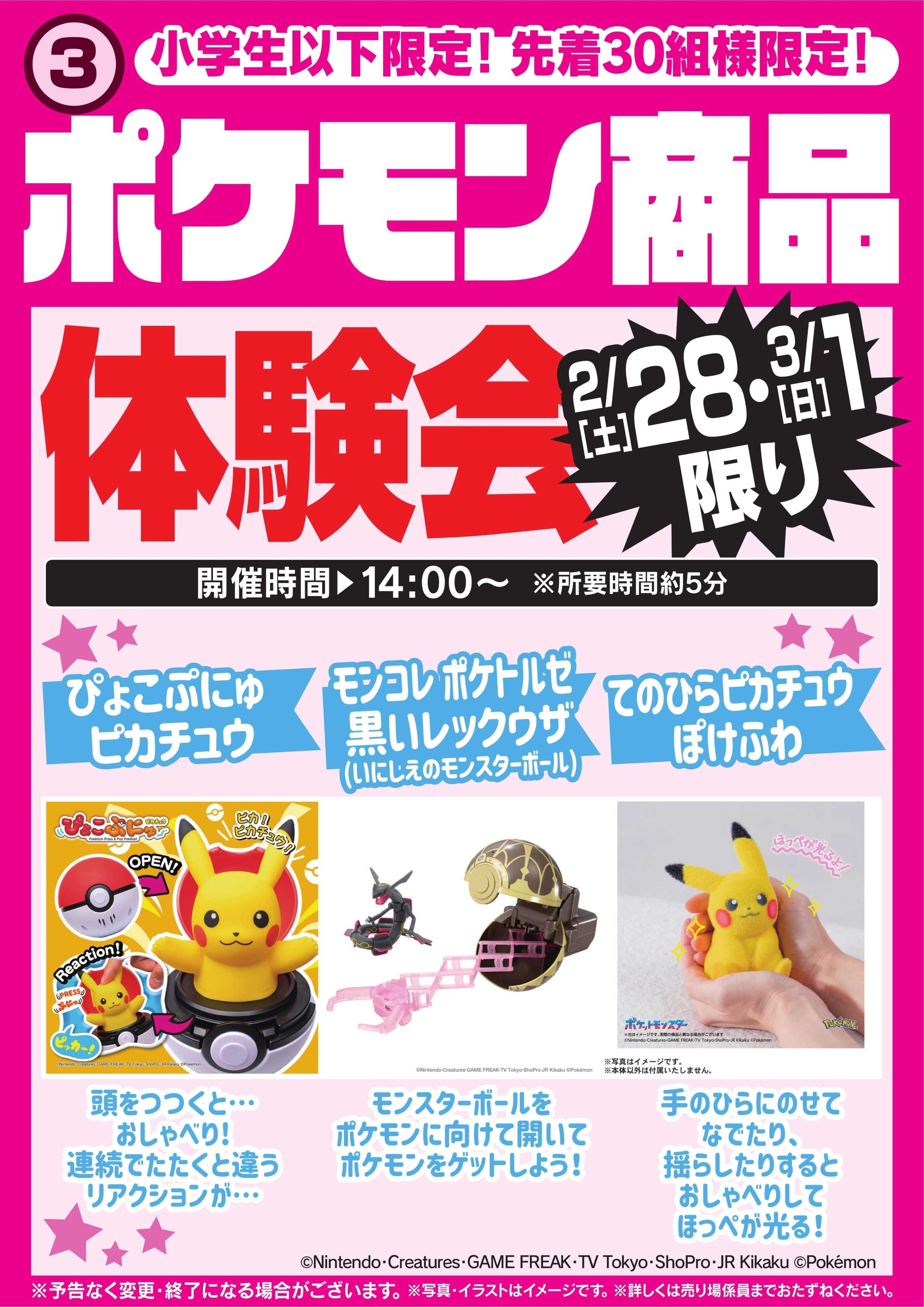 ヤマダデンキ ポケモン商品体験会　2/28・3/1限り
