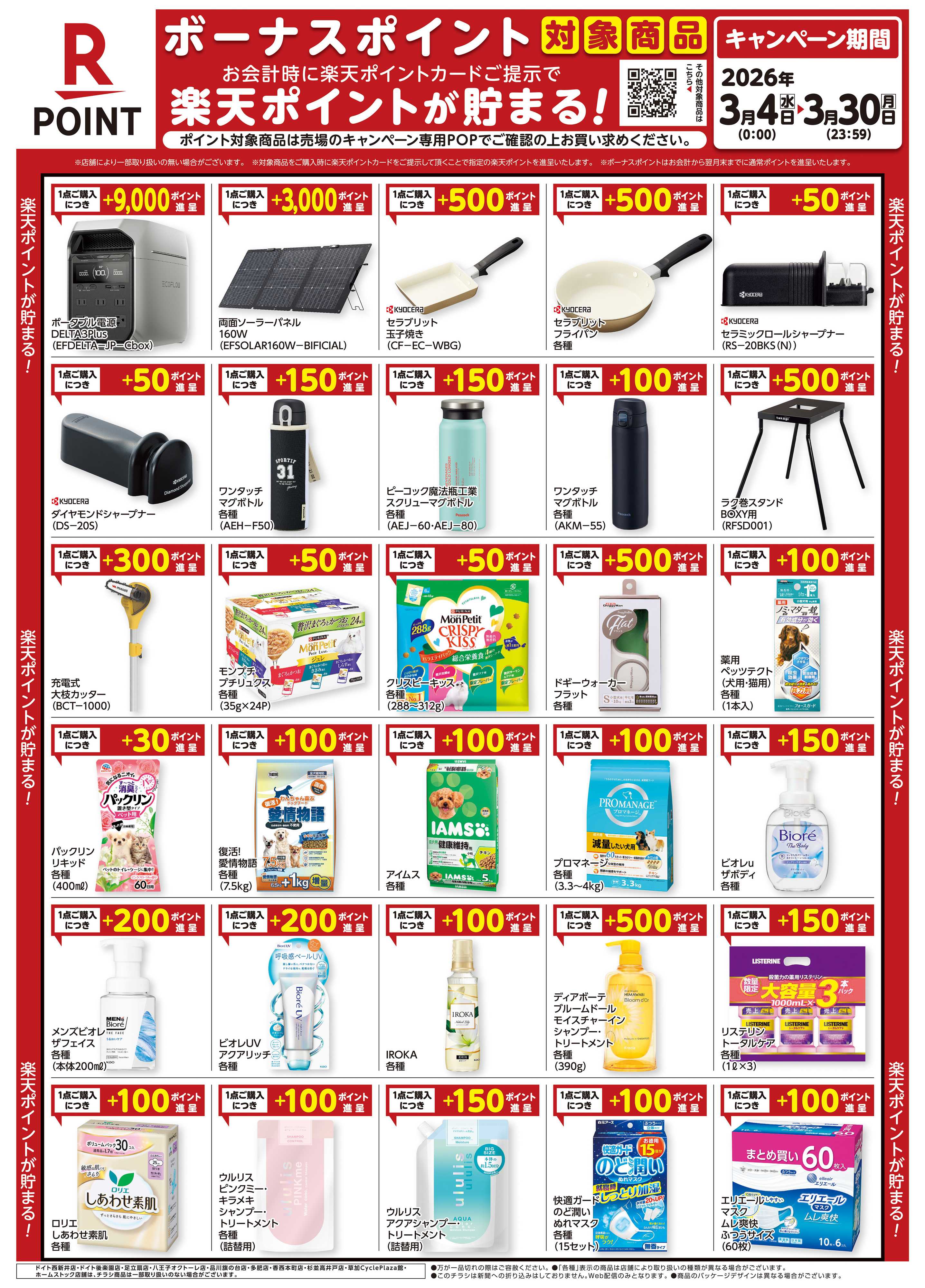 コーナン 楽天ボーナスポイントチラシ