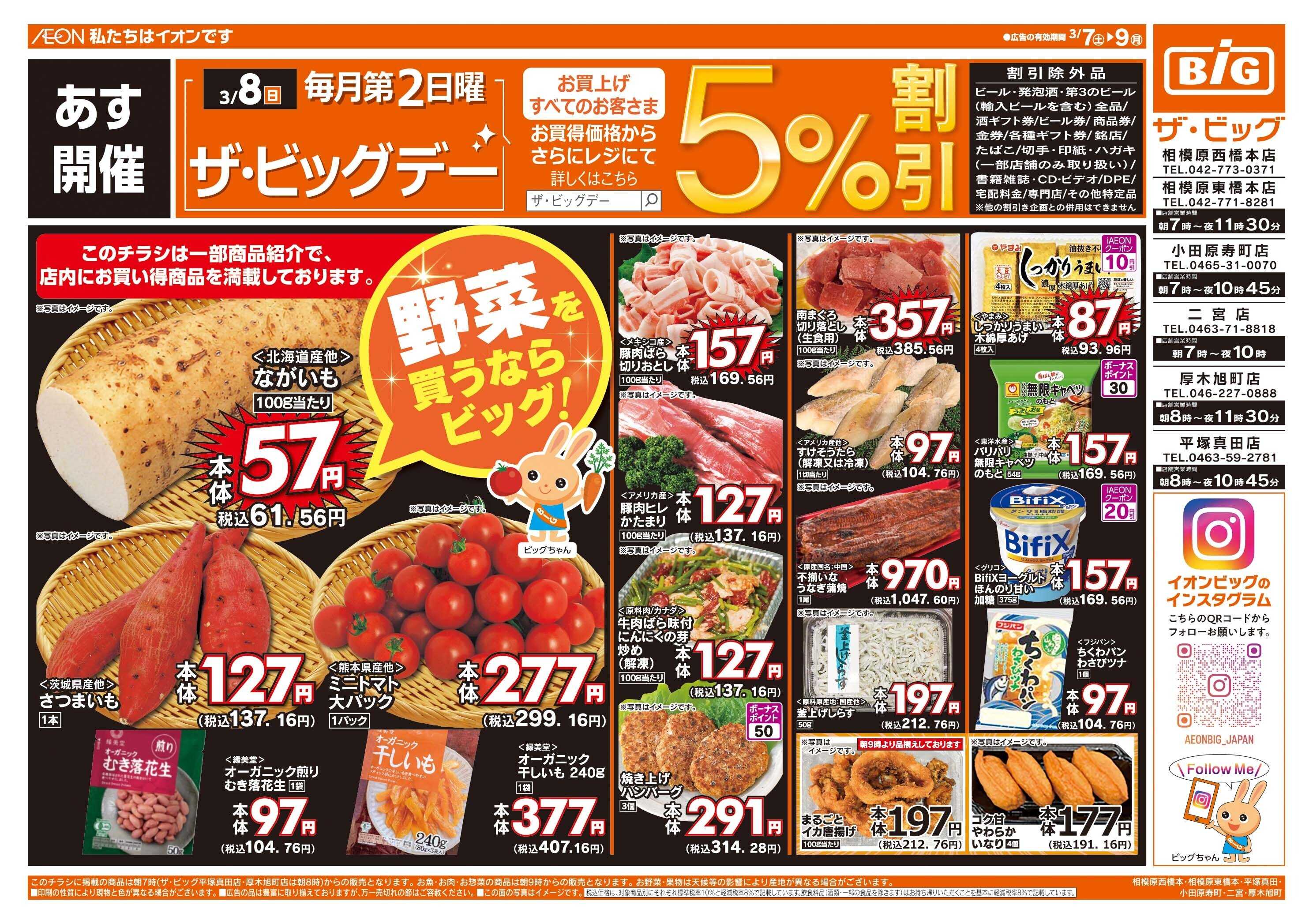 ザ・ビッグ 3/8（日）はザ・ビッグデー！