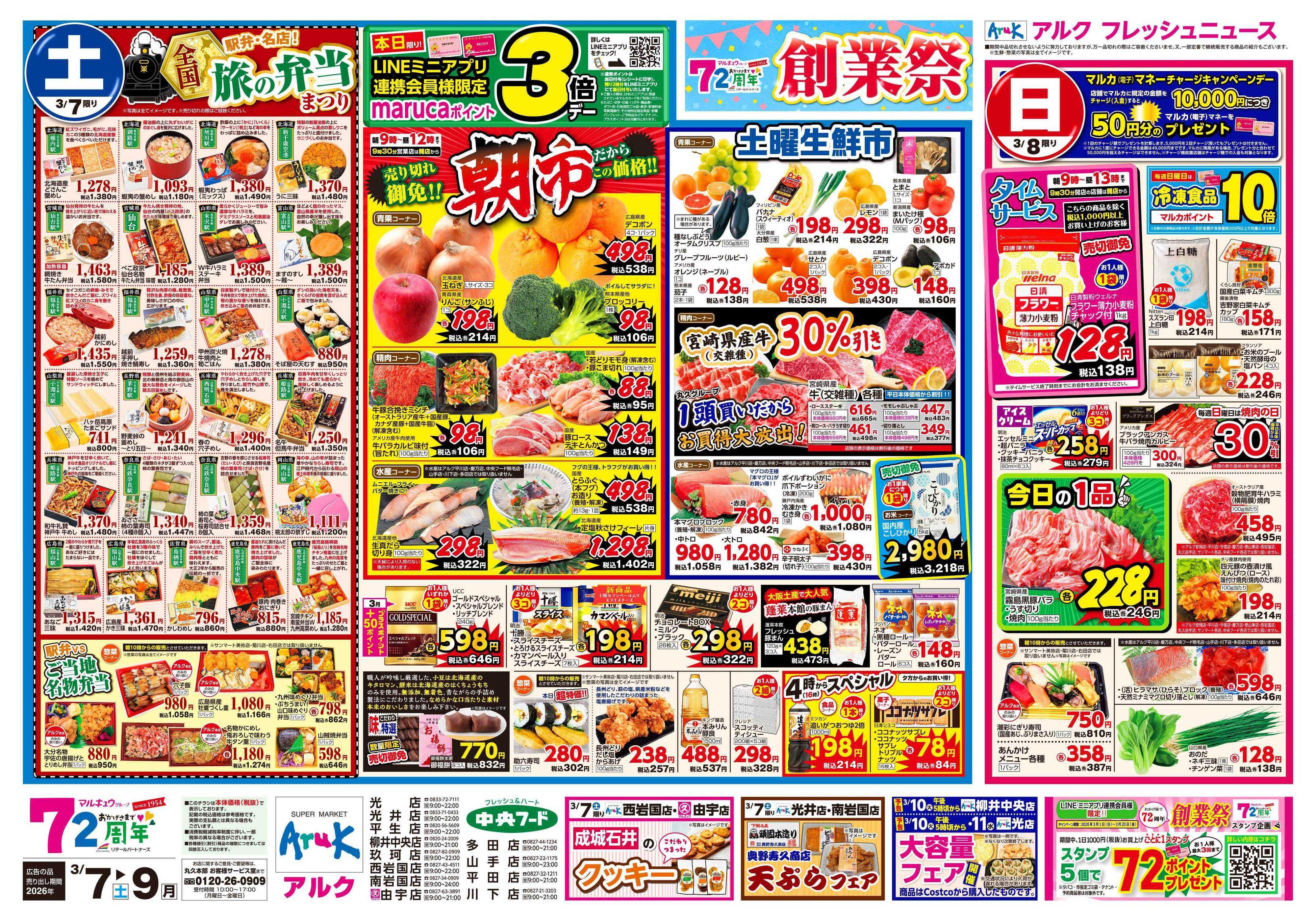 中央フード 3月7日(土)～3月9日(月)