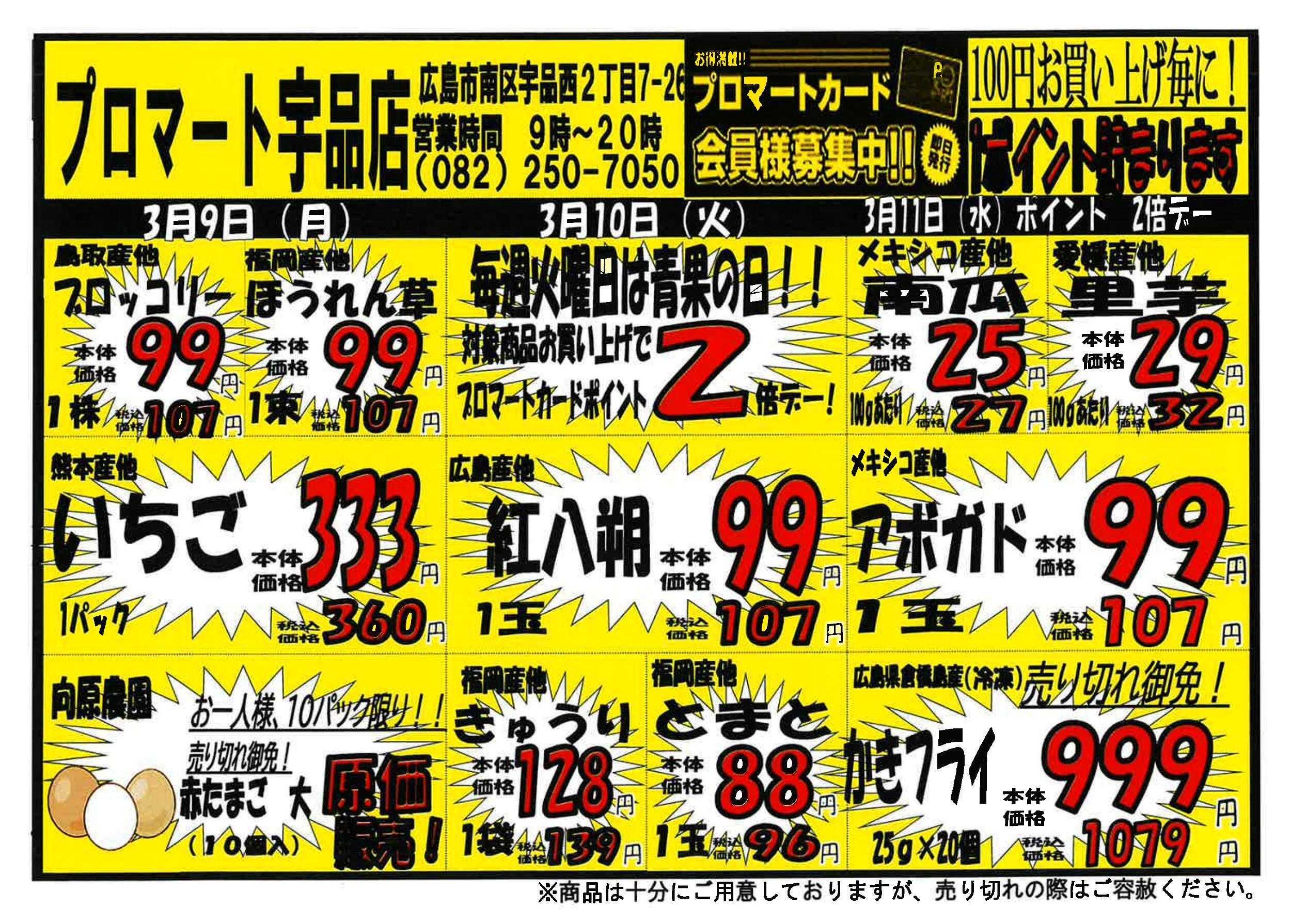 プロマート 3/9~3/15