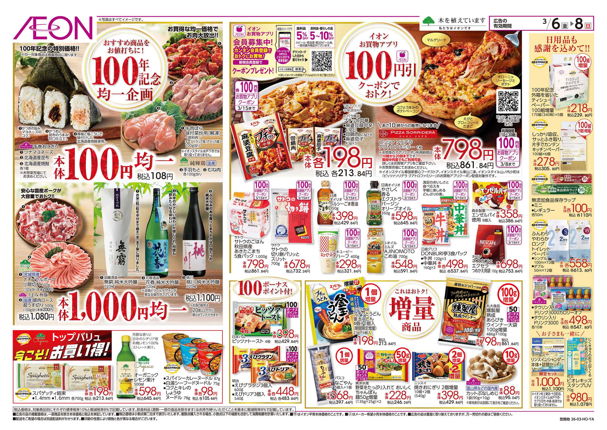 イオン 3/6号　イオン株式会社化100年記念セール：裏面