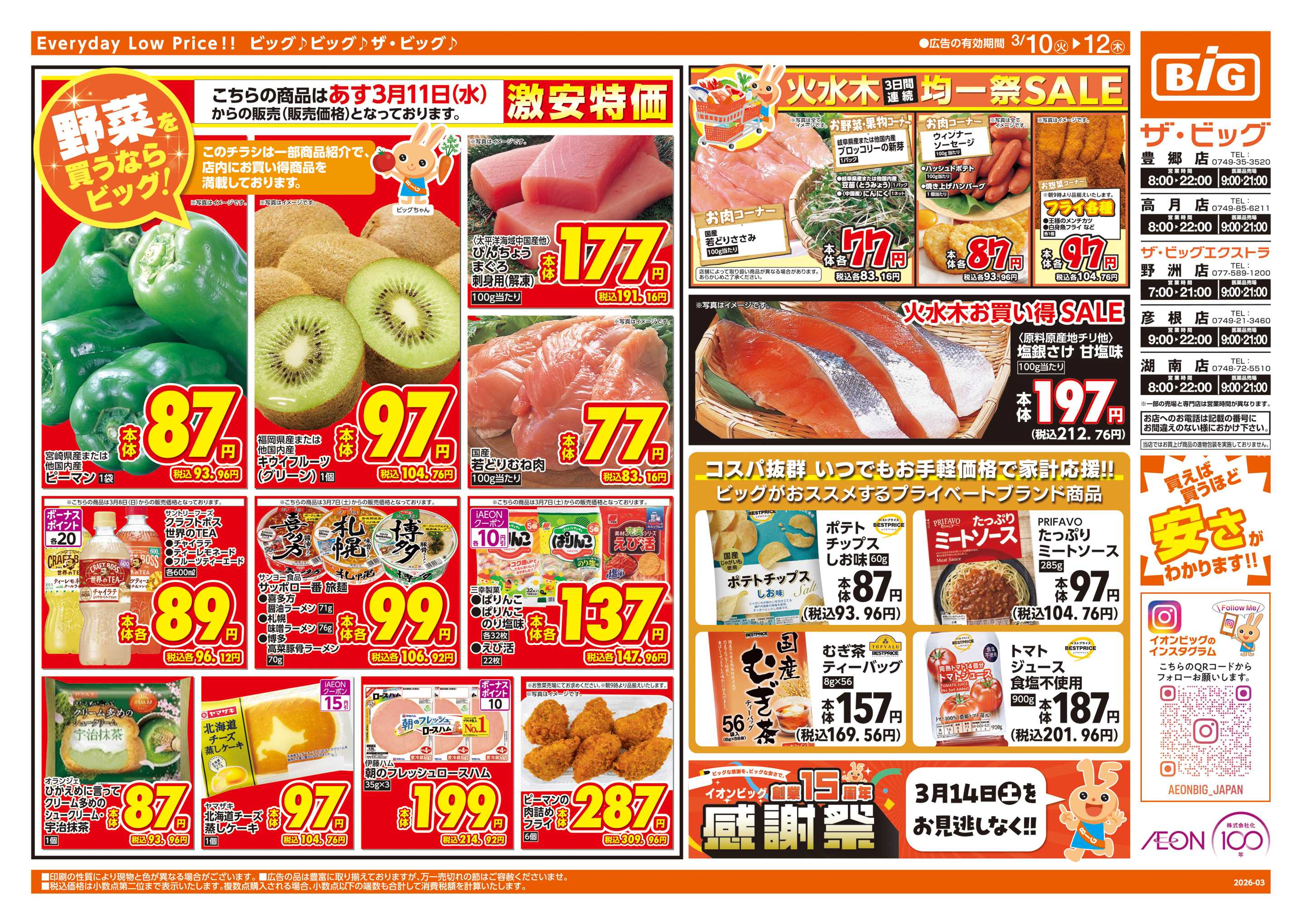 ザ・ビッグエクストラ 週中チラシ