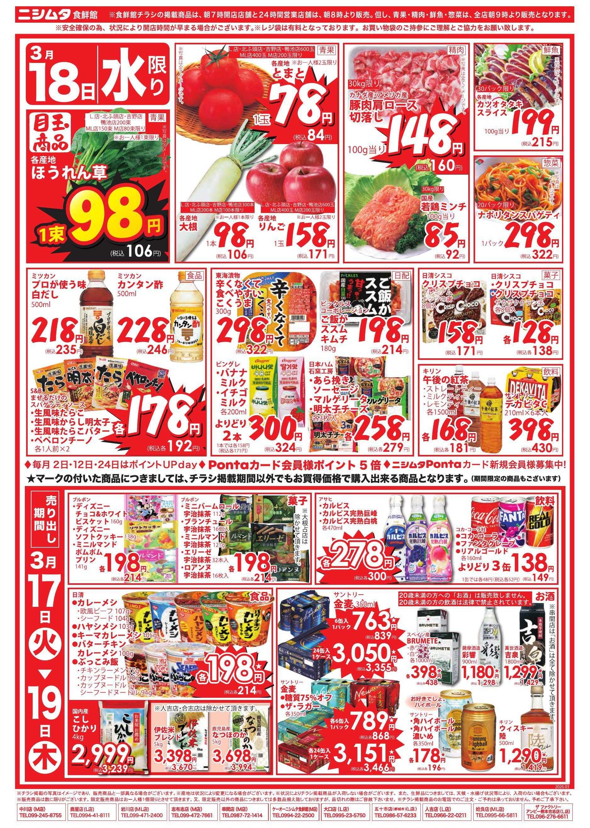 スーパーセンターニシムタ 火曜げんき市