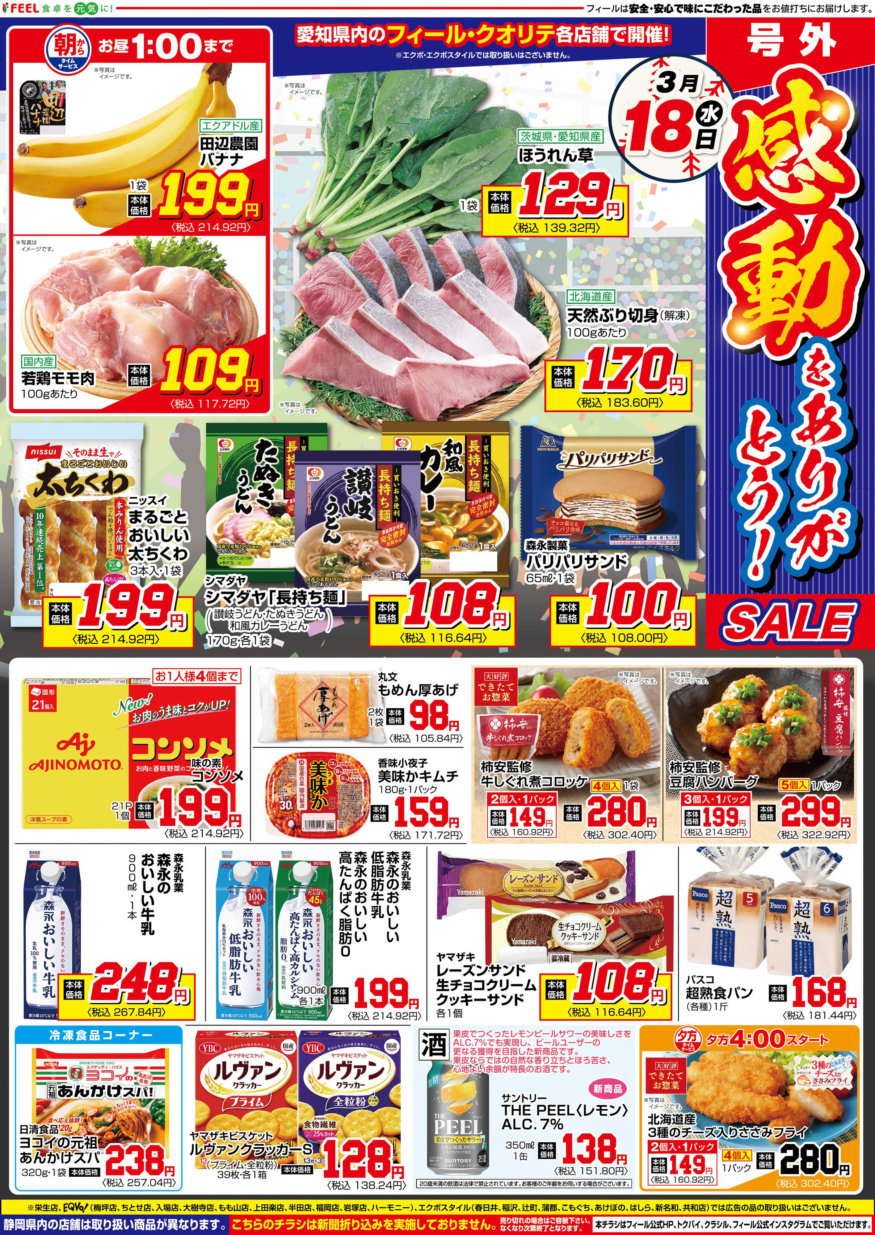 フィール 感動をありがとう！SALE