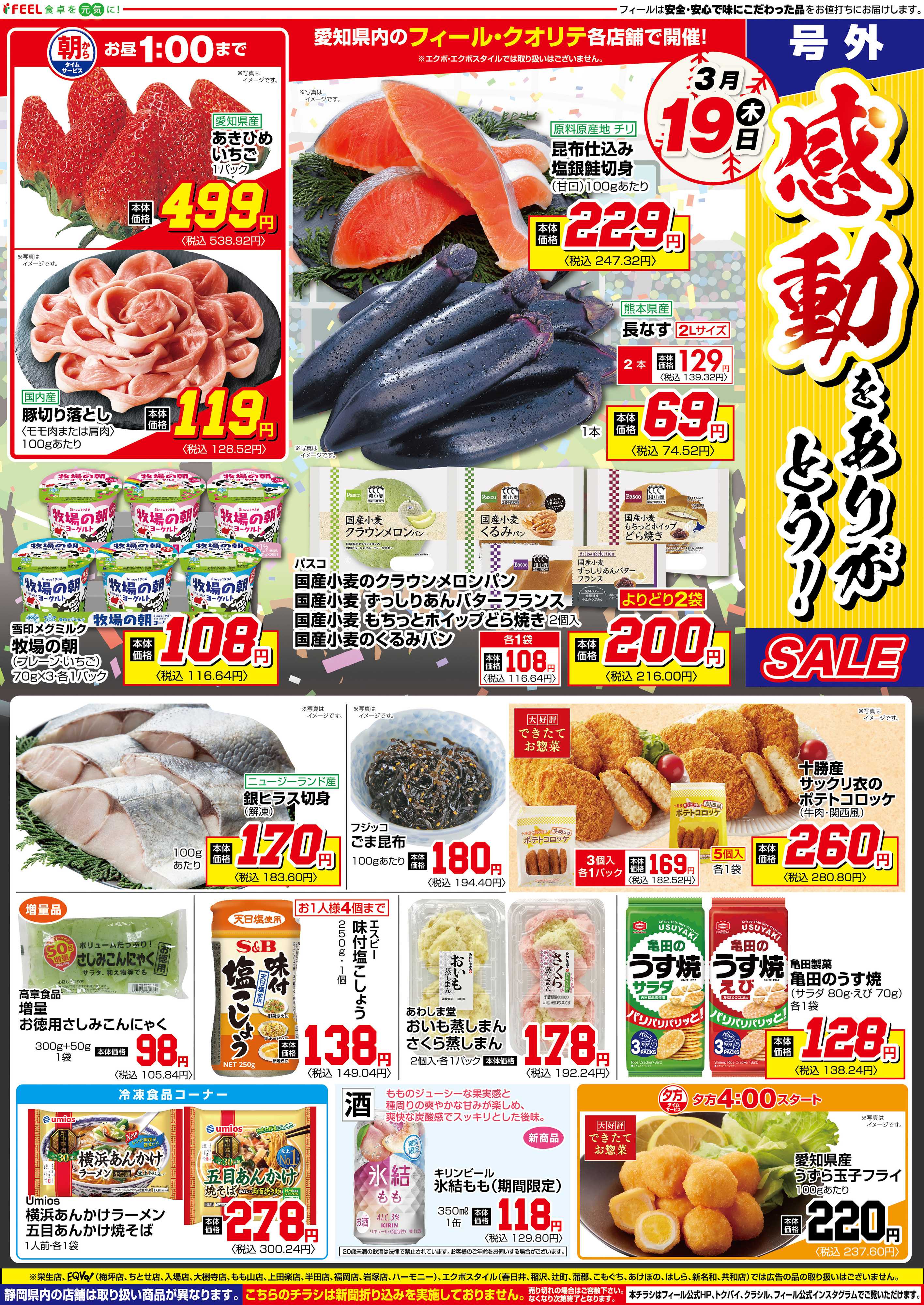 フィール 感動をありがとう！SALE