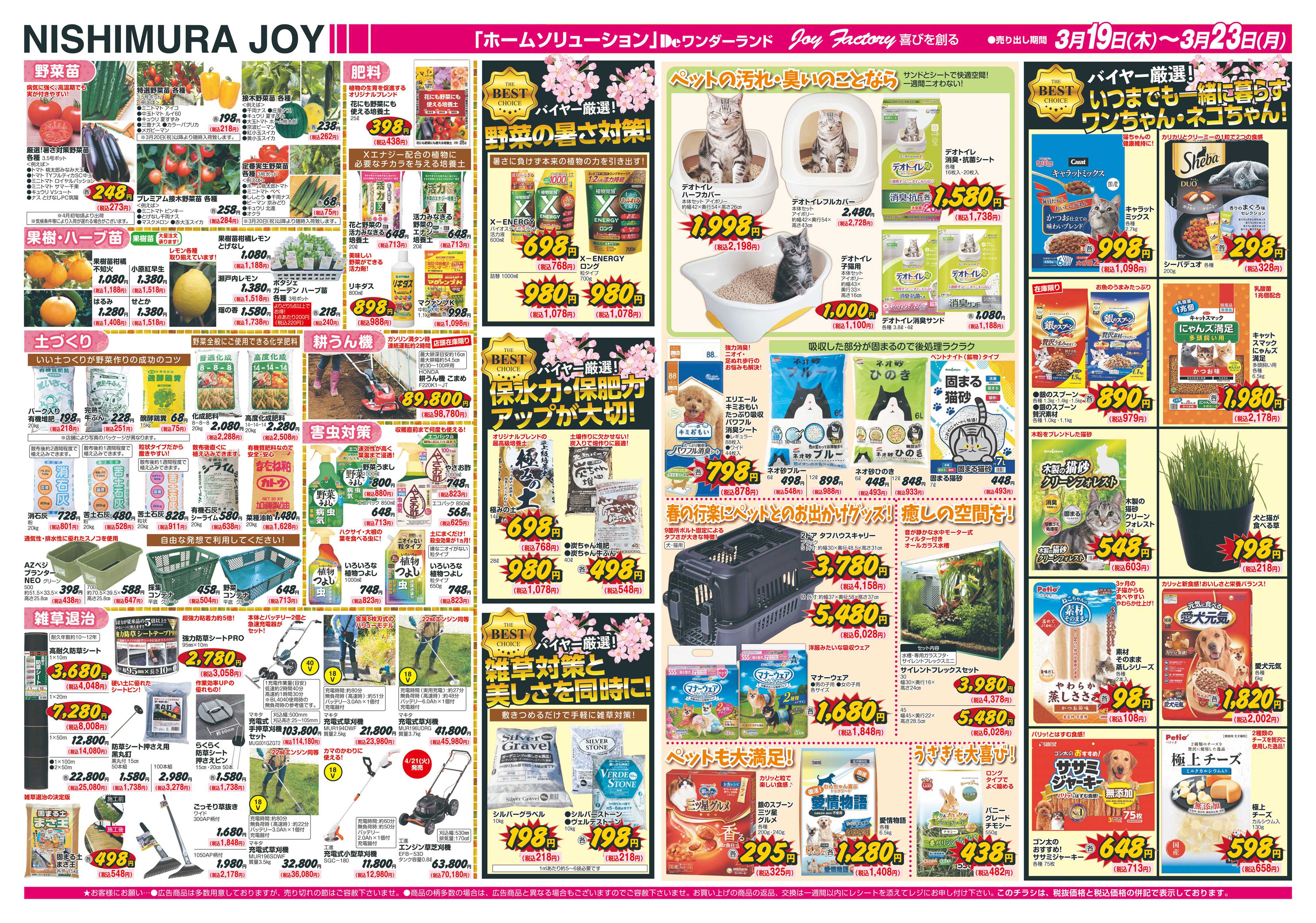 西村ジョイ 喜びの種をまく「会員様5倍ポイント」