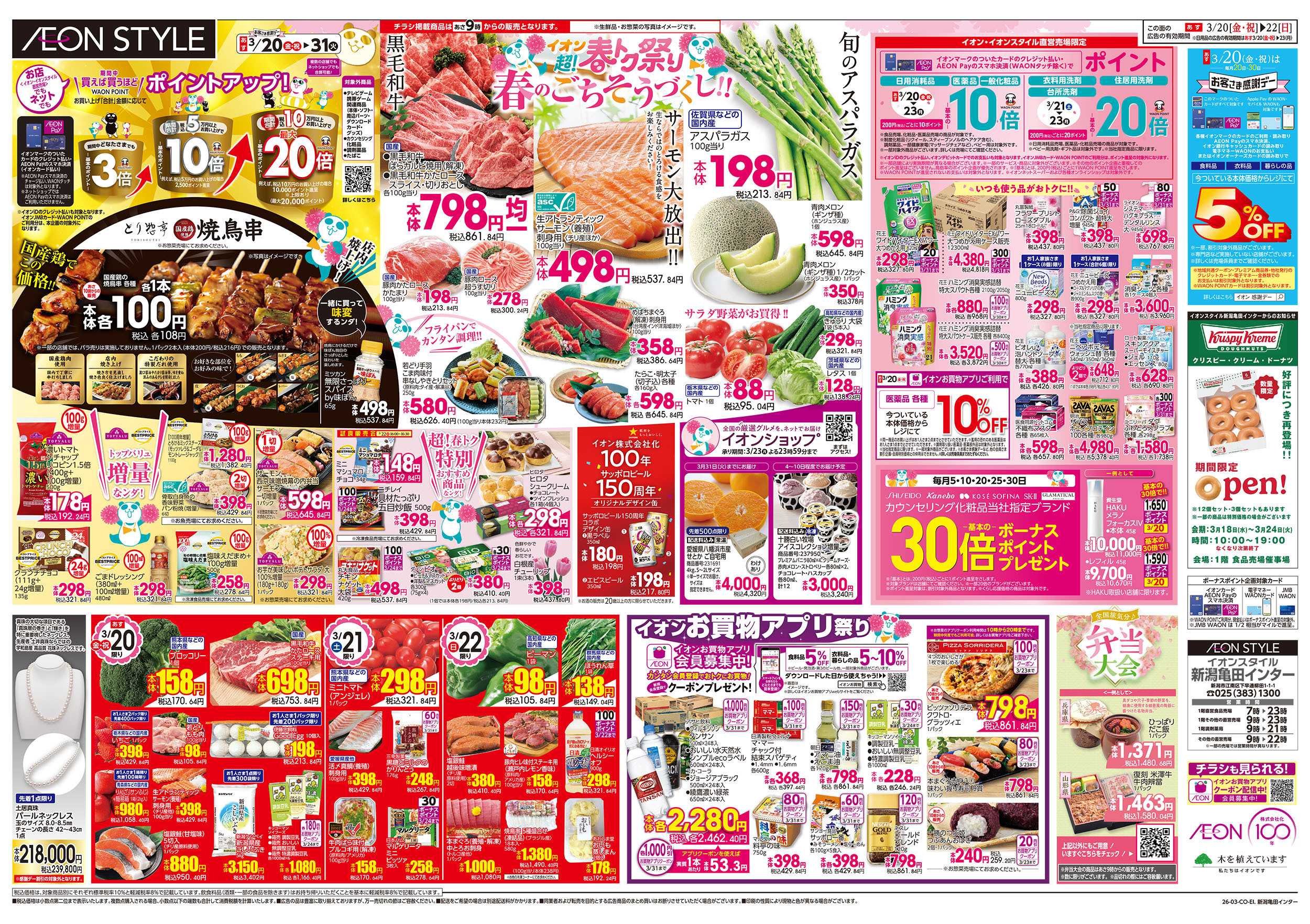 イオンスタイル 3/20号　超！春トク祭り：裏面