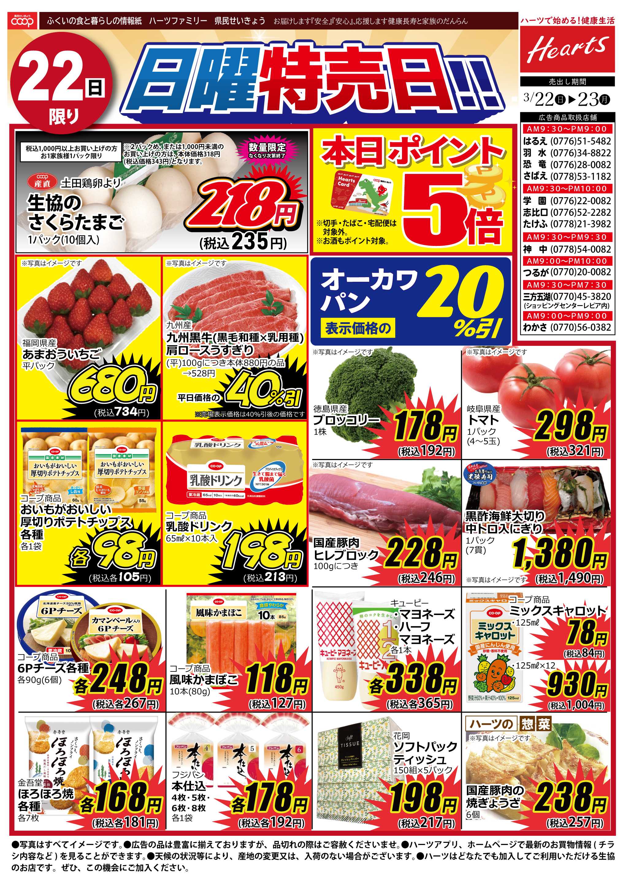 ハーツ ハーツファミリー3/22～3/23