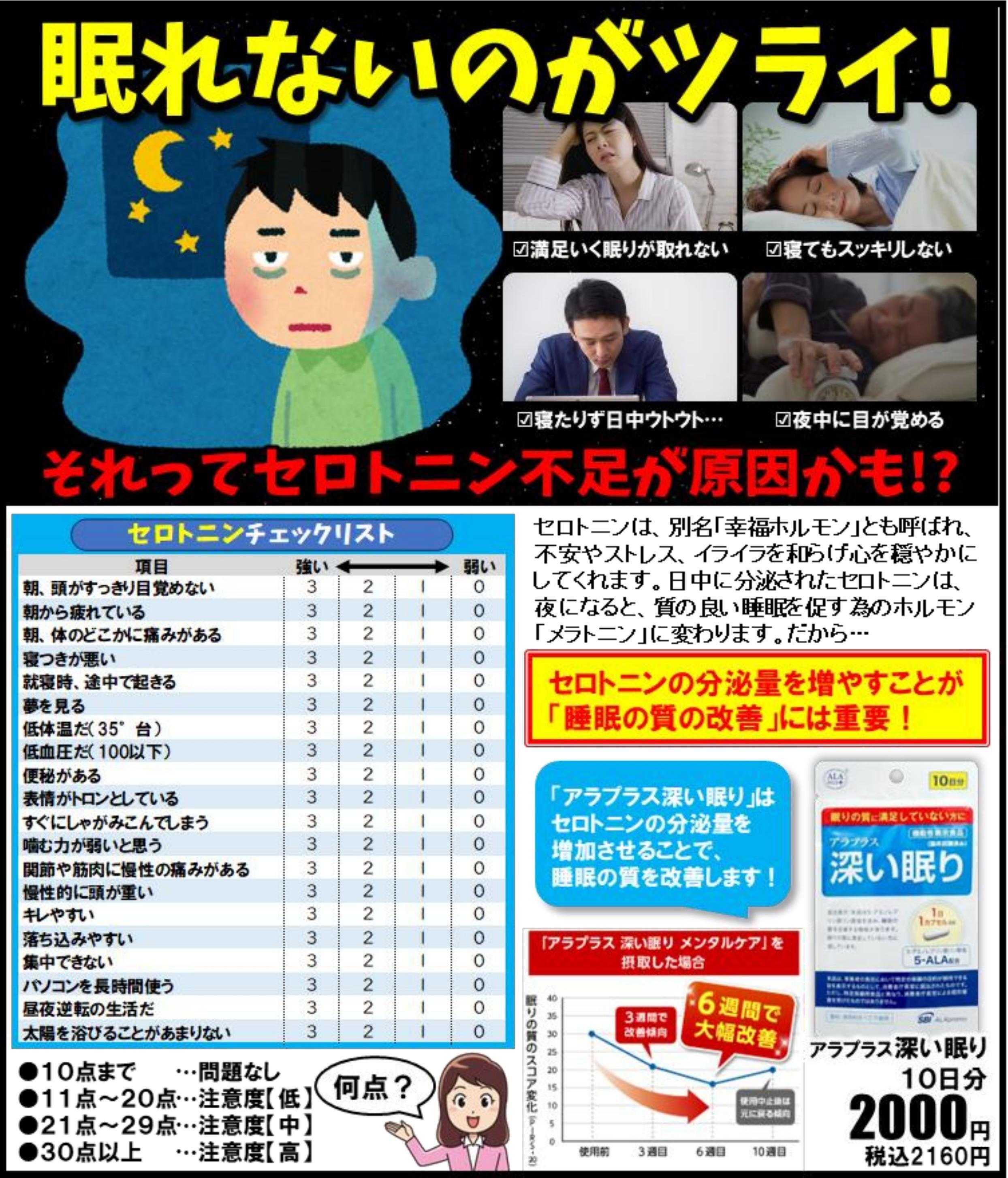 コメヤ薬局＋Mycra 眠れないのがツライ!