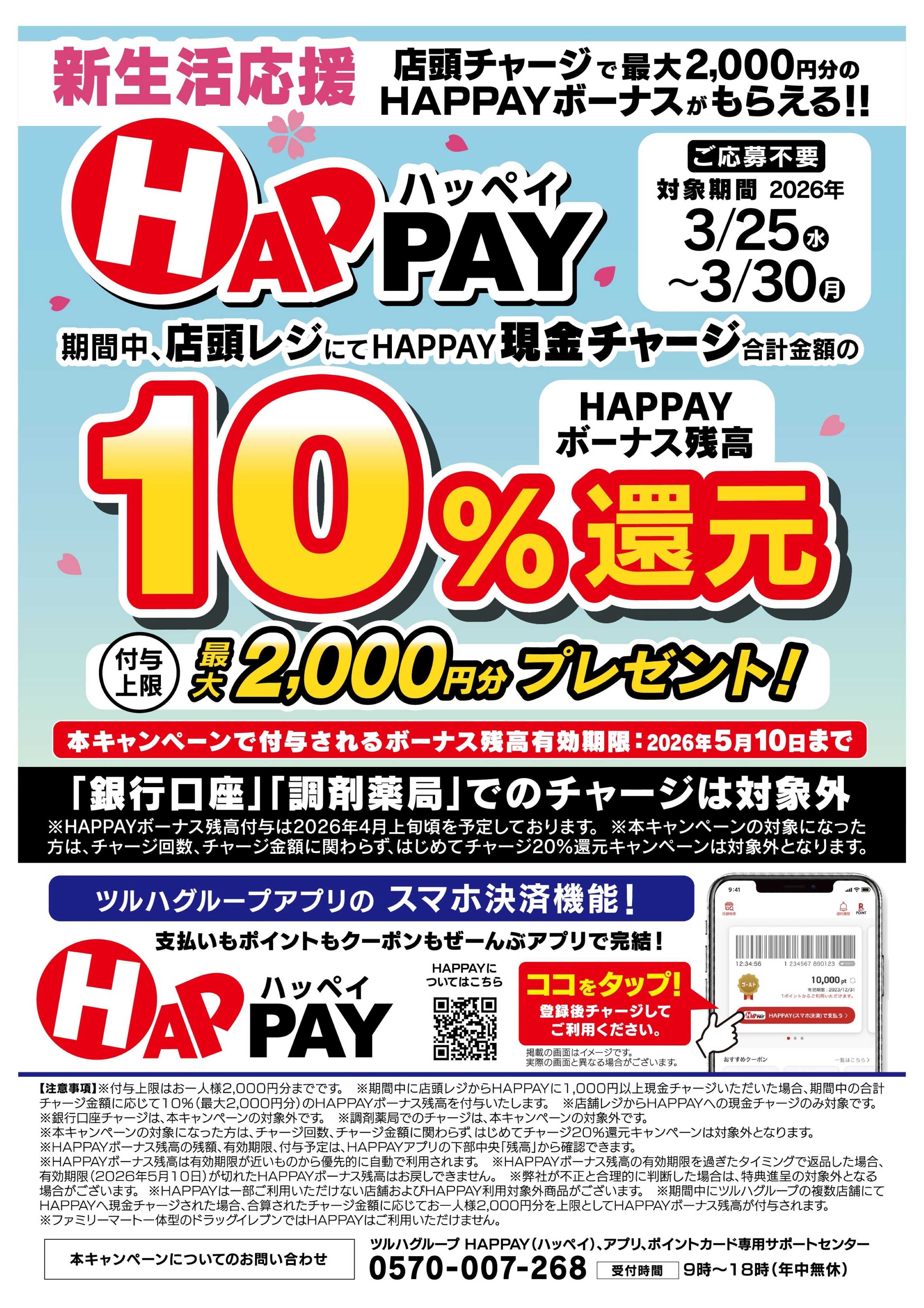 くすりの福太郎 HAPPAY店頭チャージキャンペーン