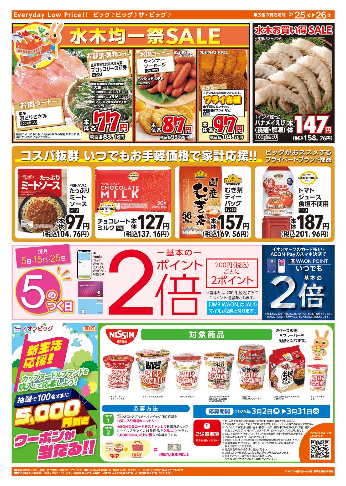 ザ・ビッグエクストラ 週中チラシ