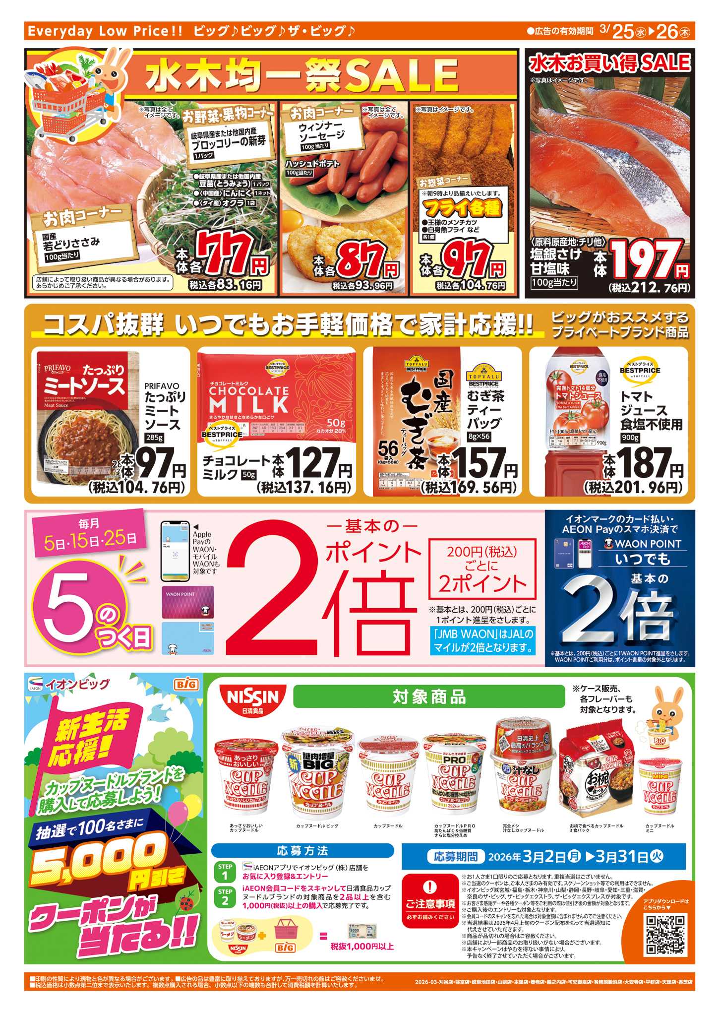 ザ・ビッグエクストラ 週中チラシ