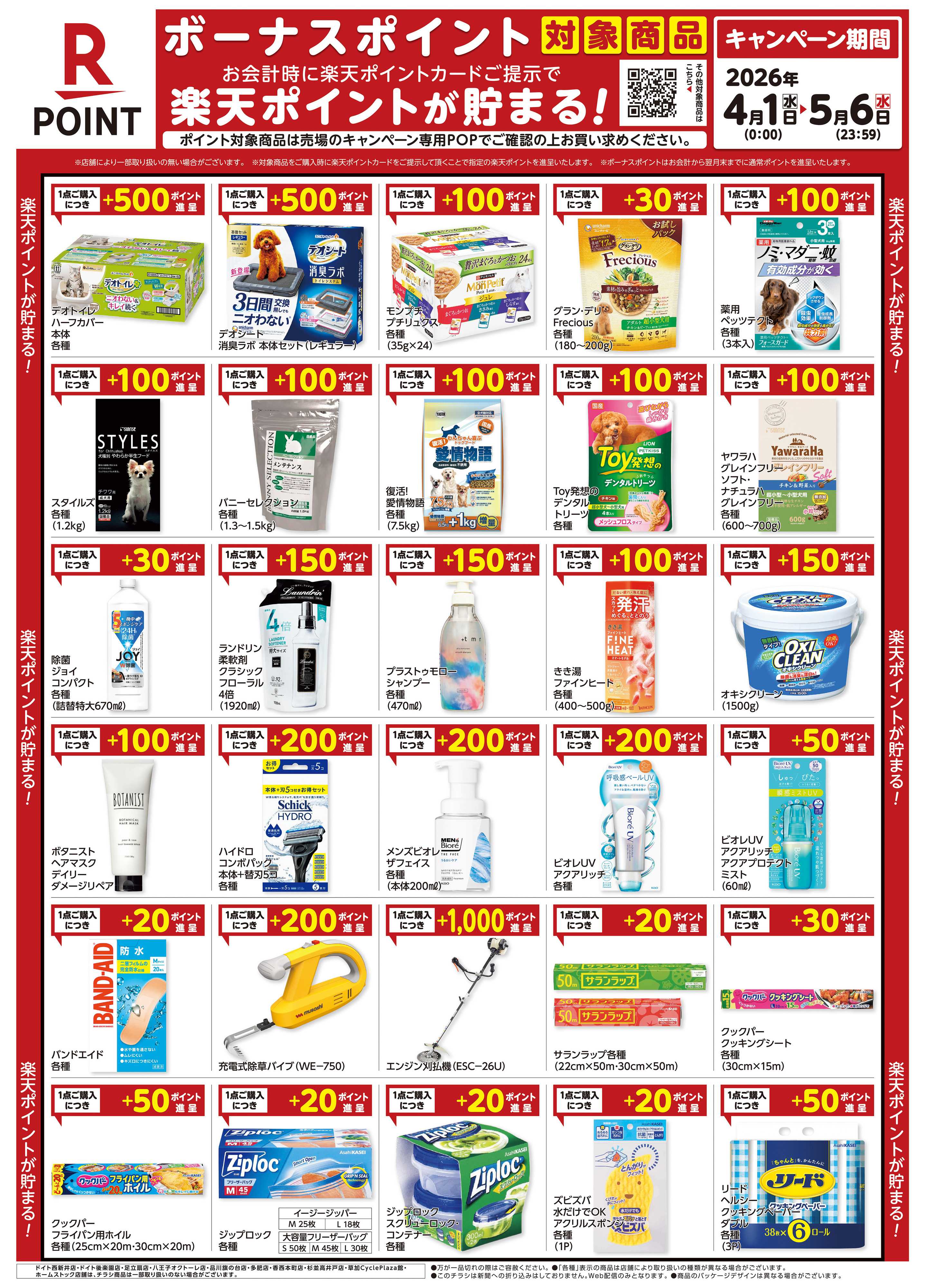 コーナン 楽天ボーナスポイントチラシ