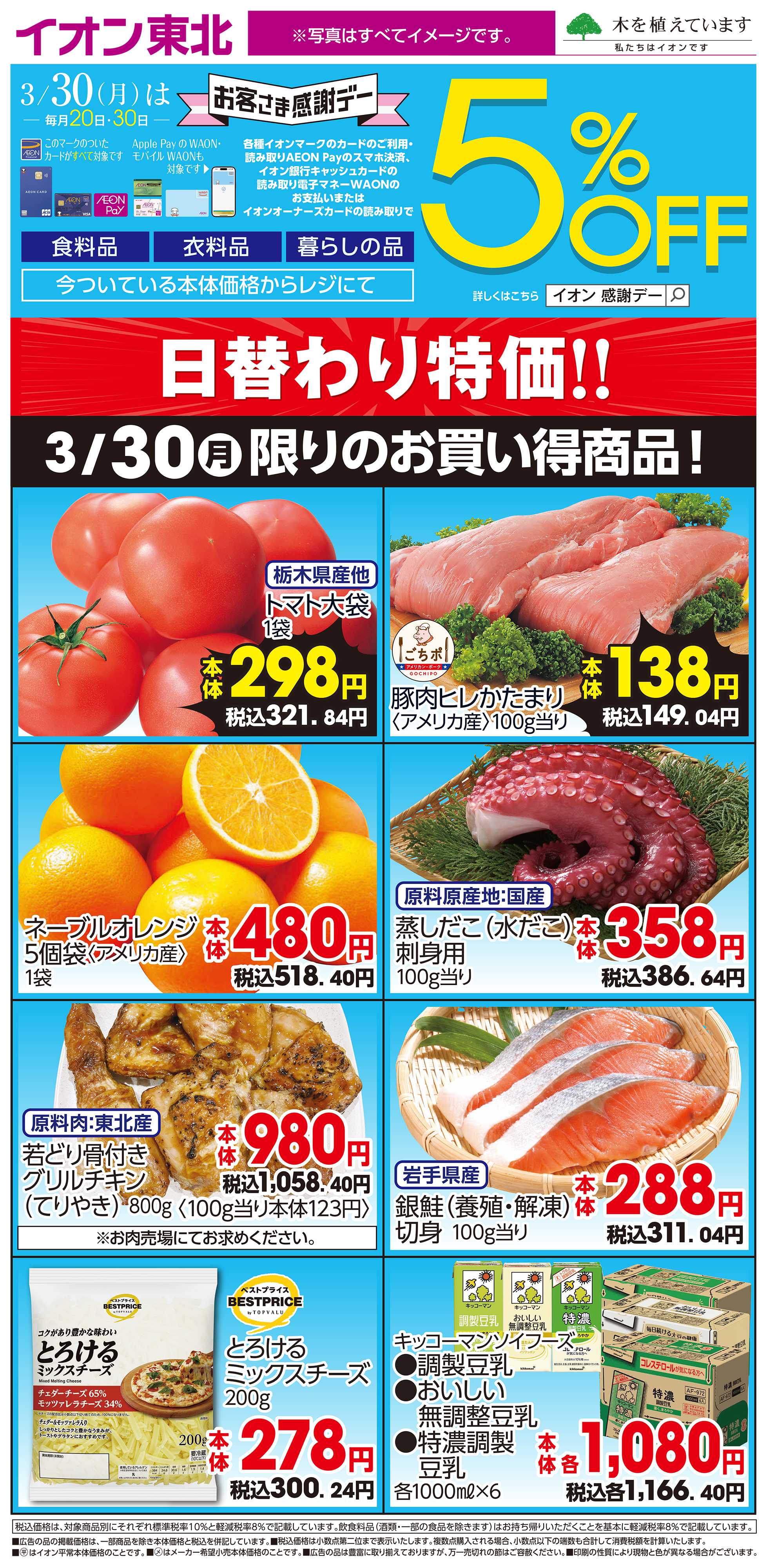 イオン 3月30日日替わり