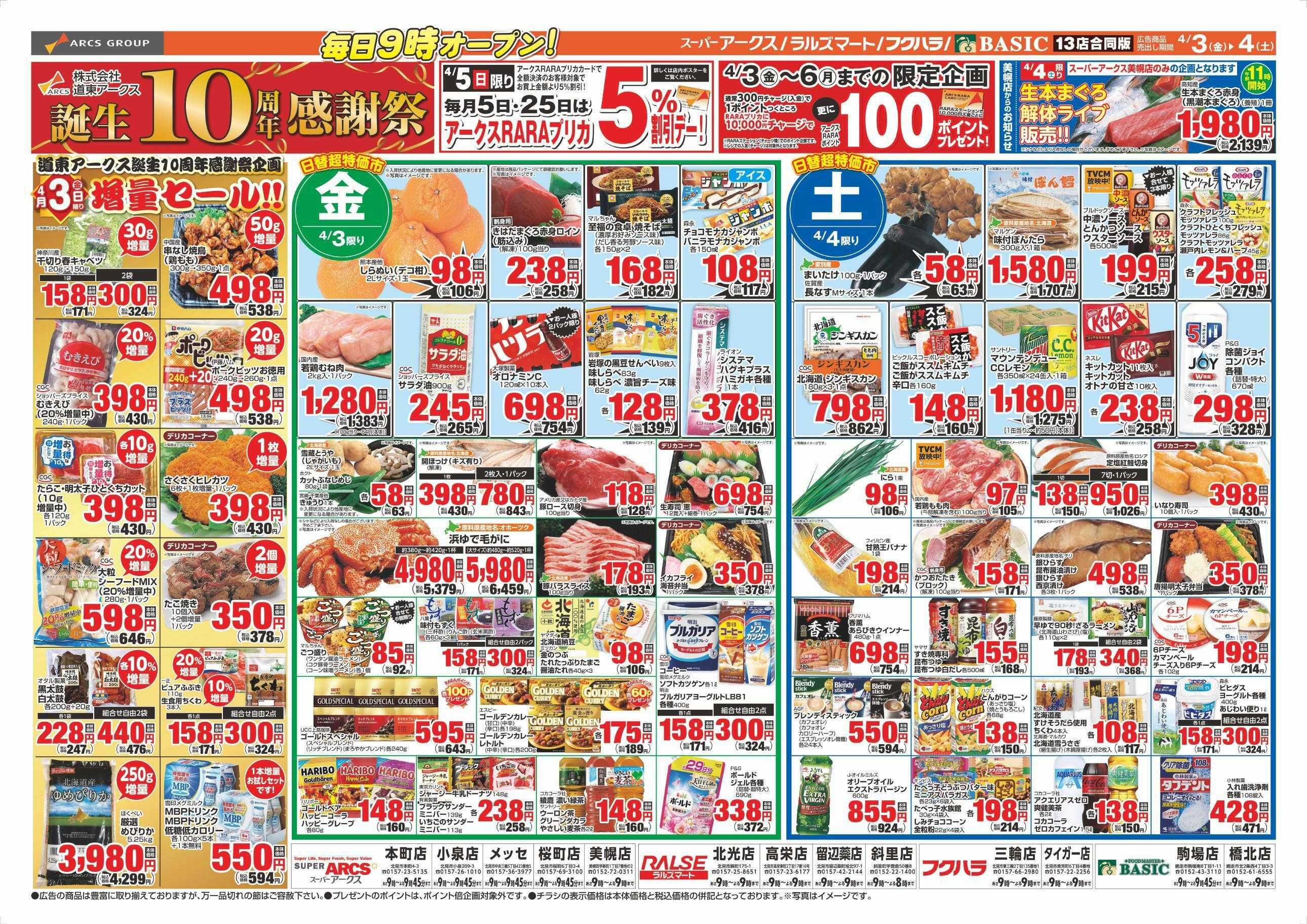 BASIC 4/3～4/6チラシ表