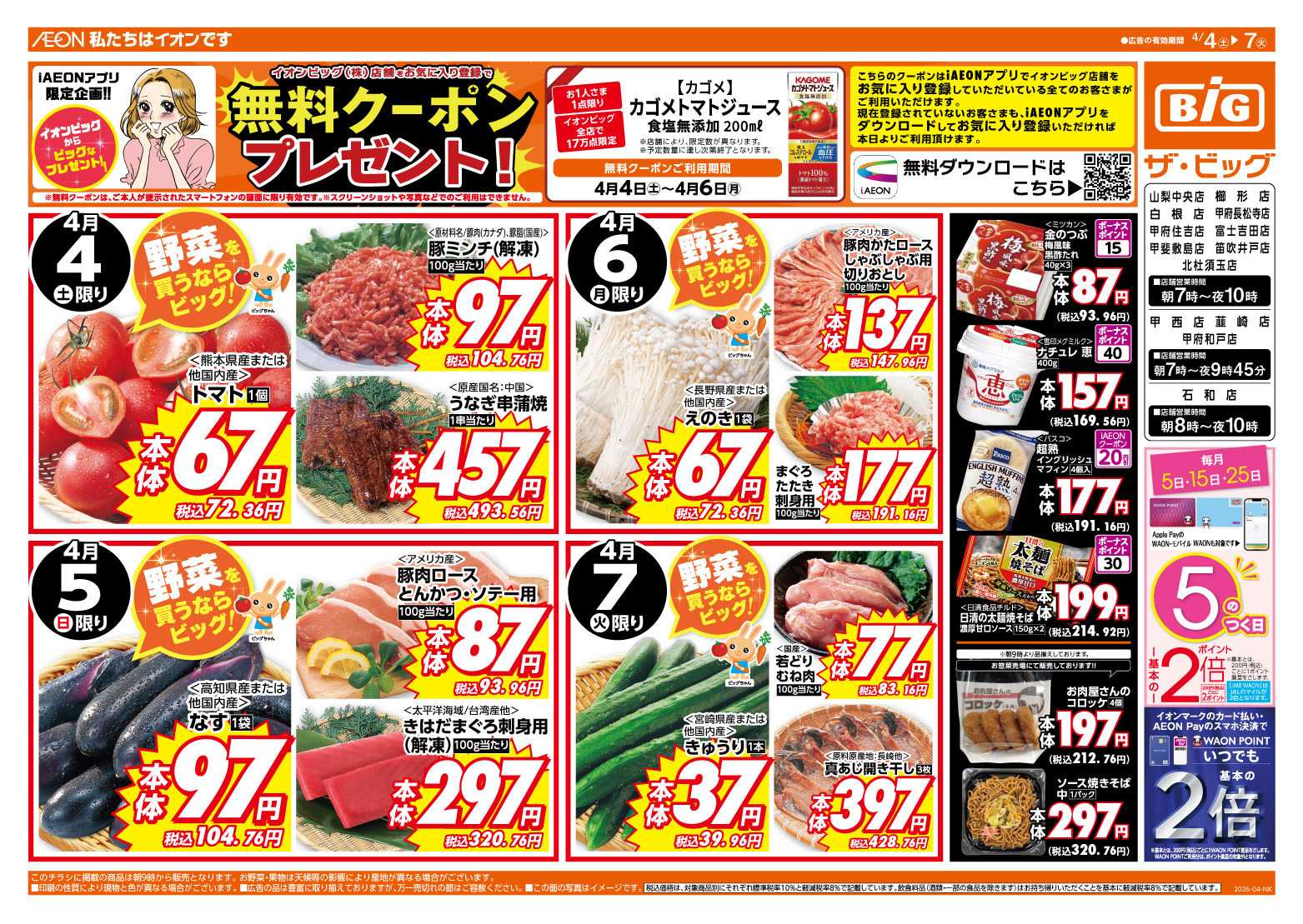 ザ・ビッグ 週末のお買い物はザ・ビッグで！