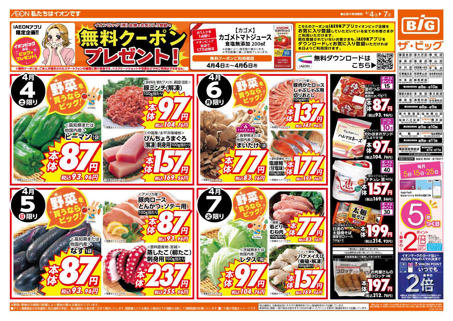 ザ・ビッグ 週末のお買い物はザ・ビッグで！