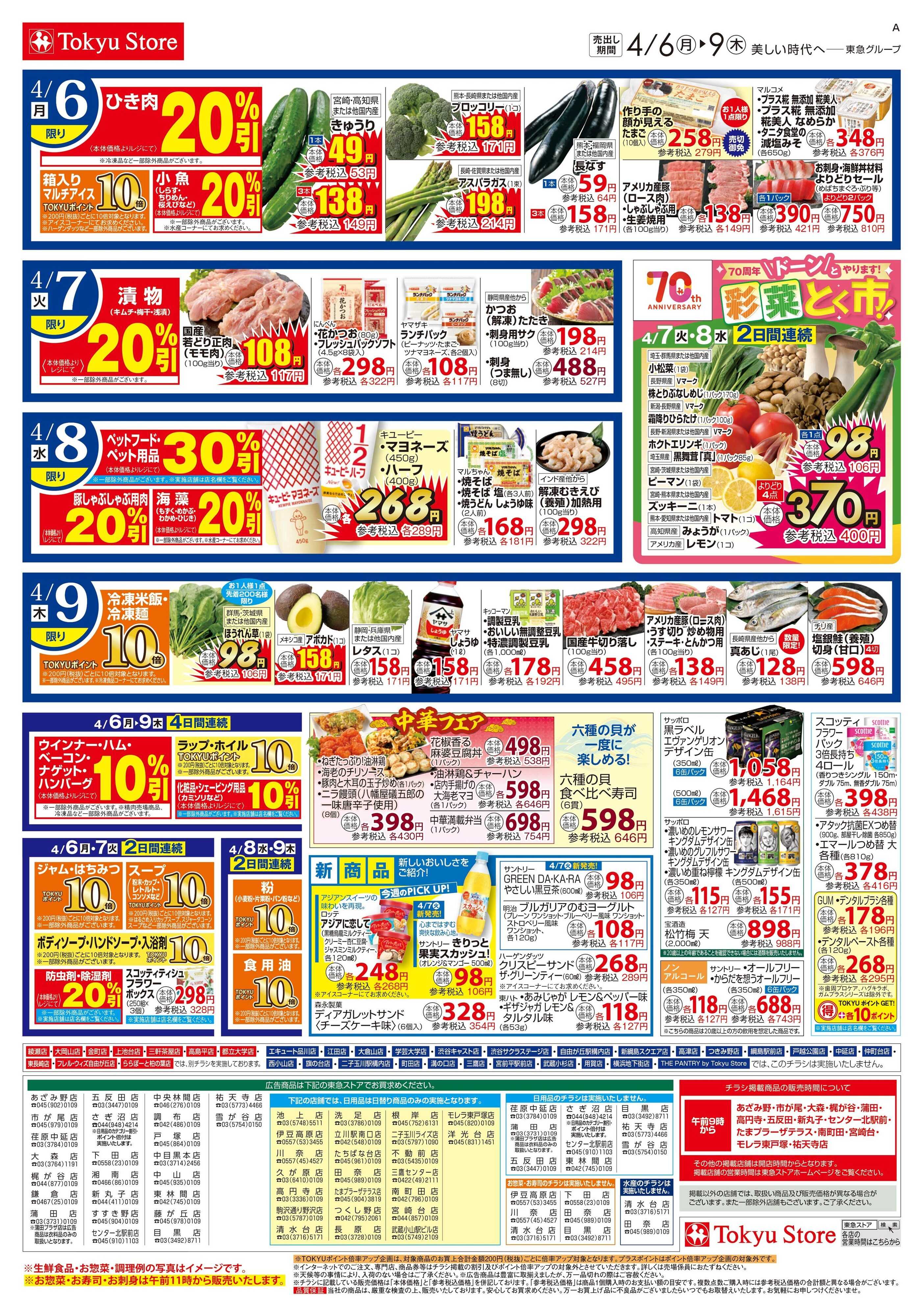 東急ストア 4月6日東急ストアチラシ配信用