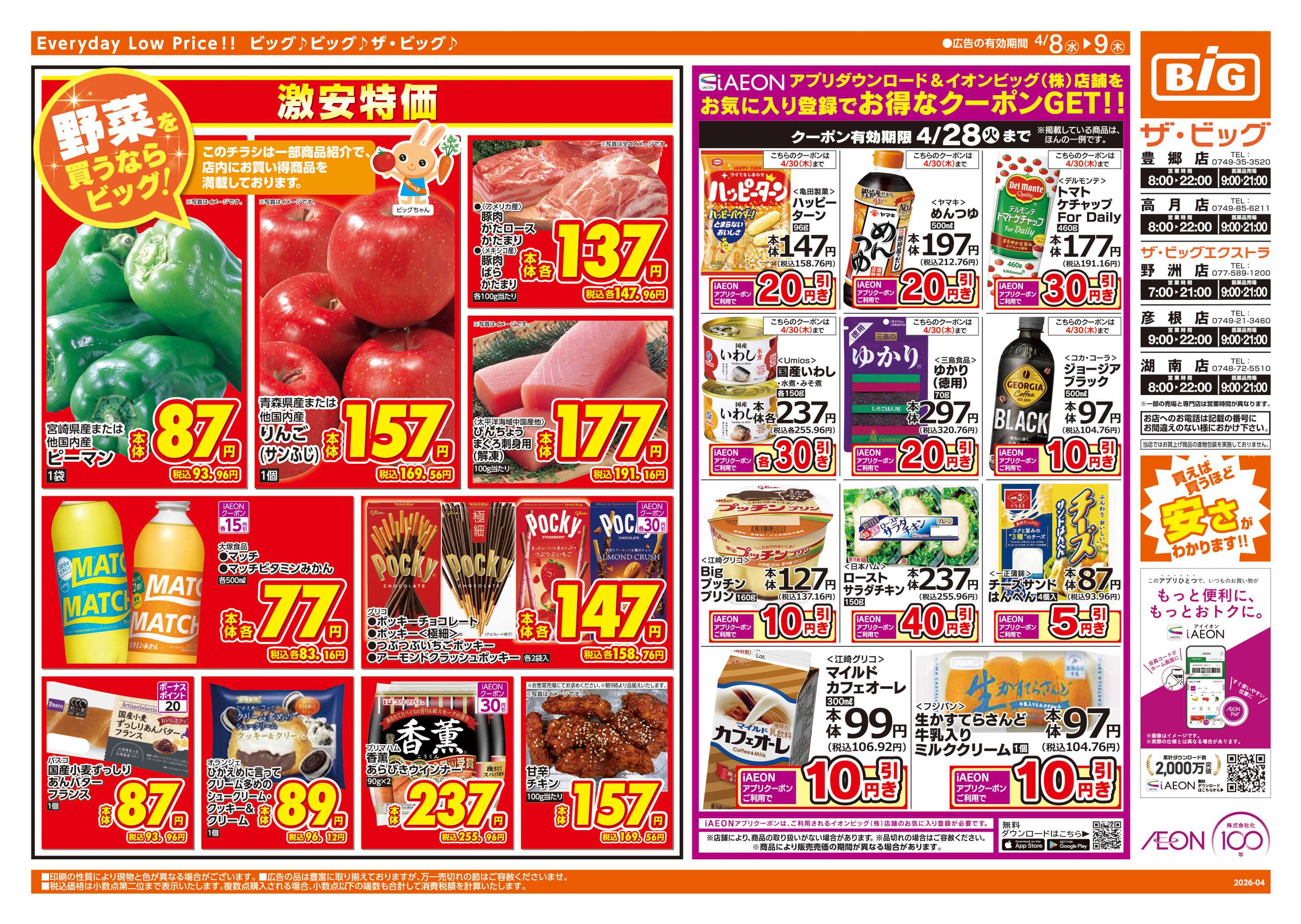 ザ・ビッグエクストラ 週中チラシ