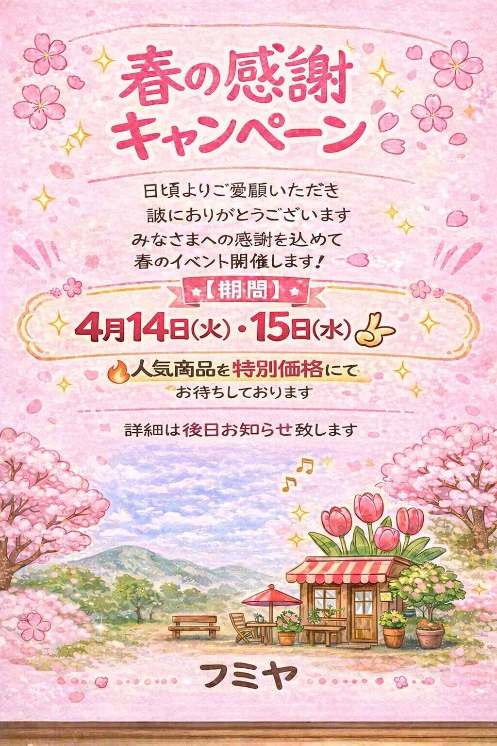 全日食チェーン 春の感謝特別セール！