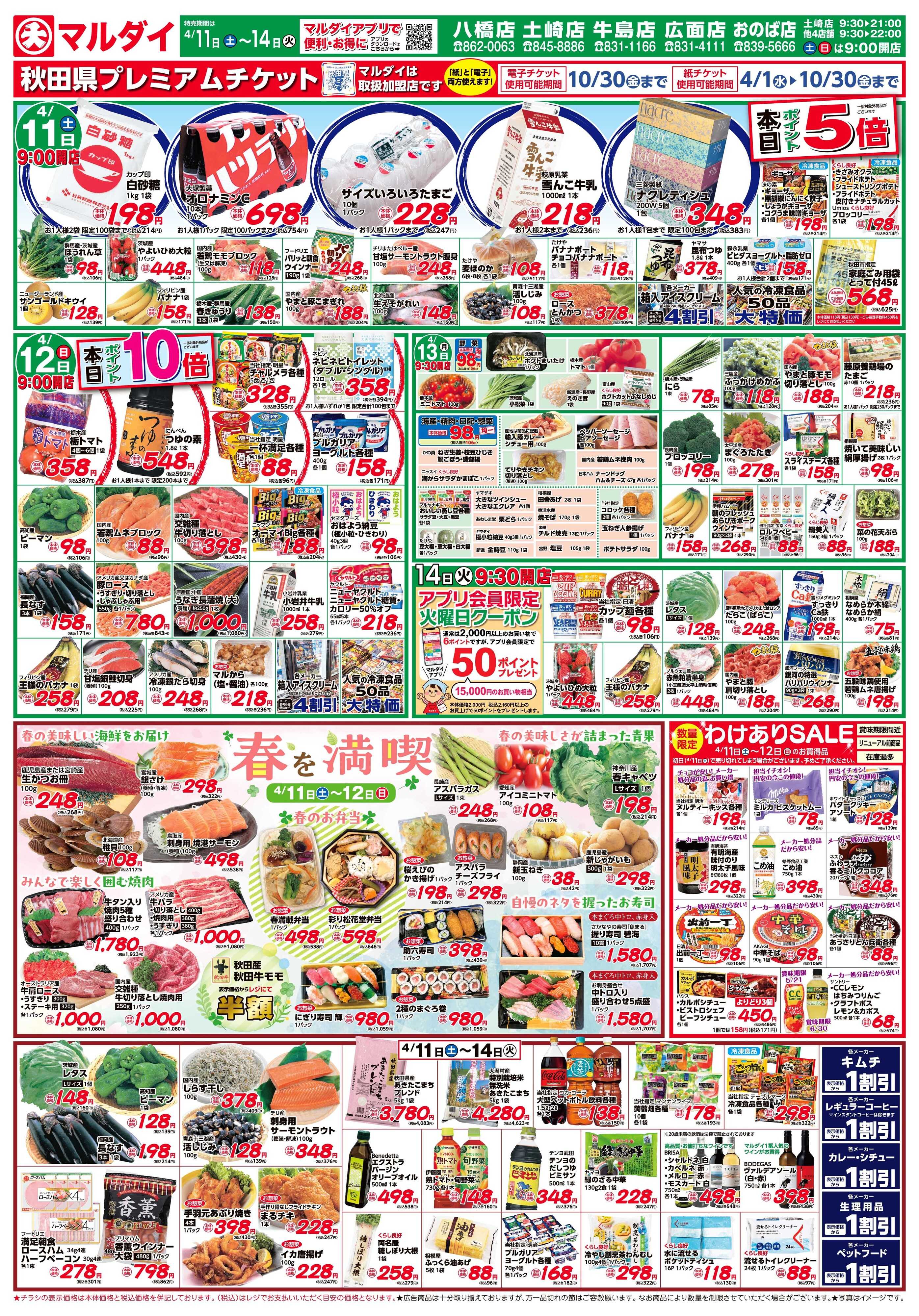 マルダイ 春を満喫／わけありセール