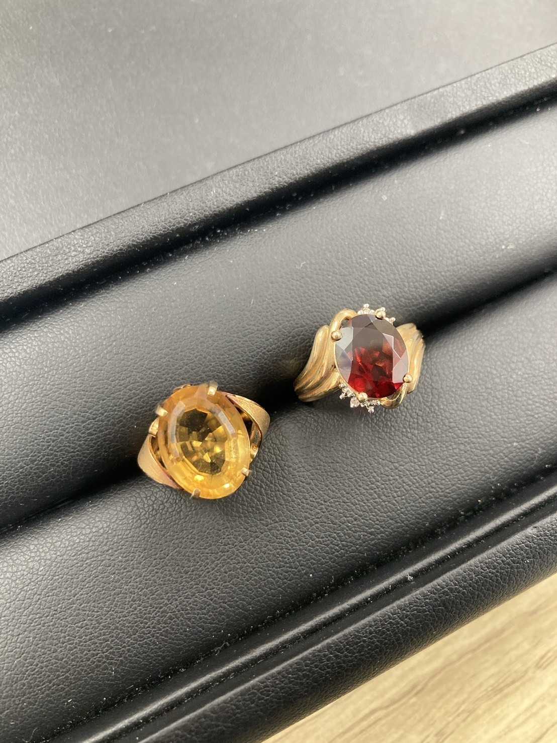 買取大吉 カラーストーン付きゴールドリング