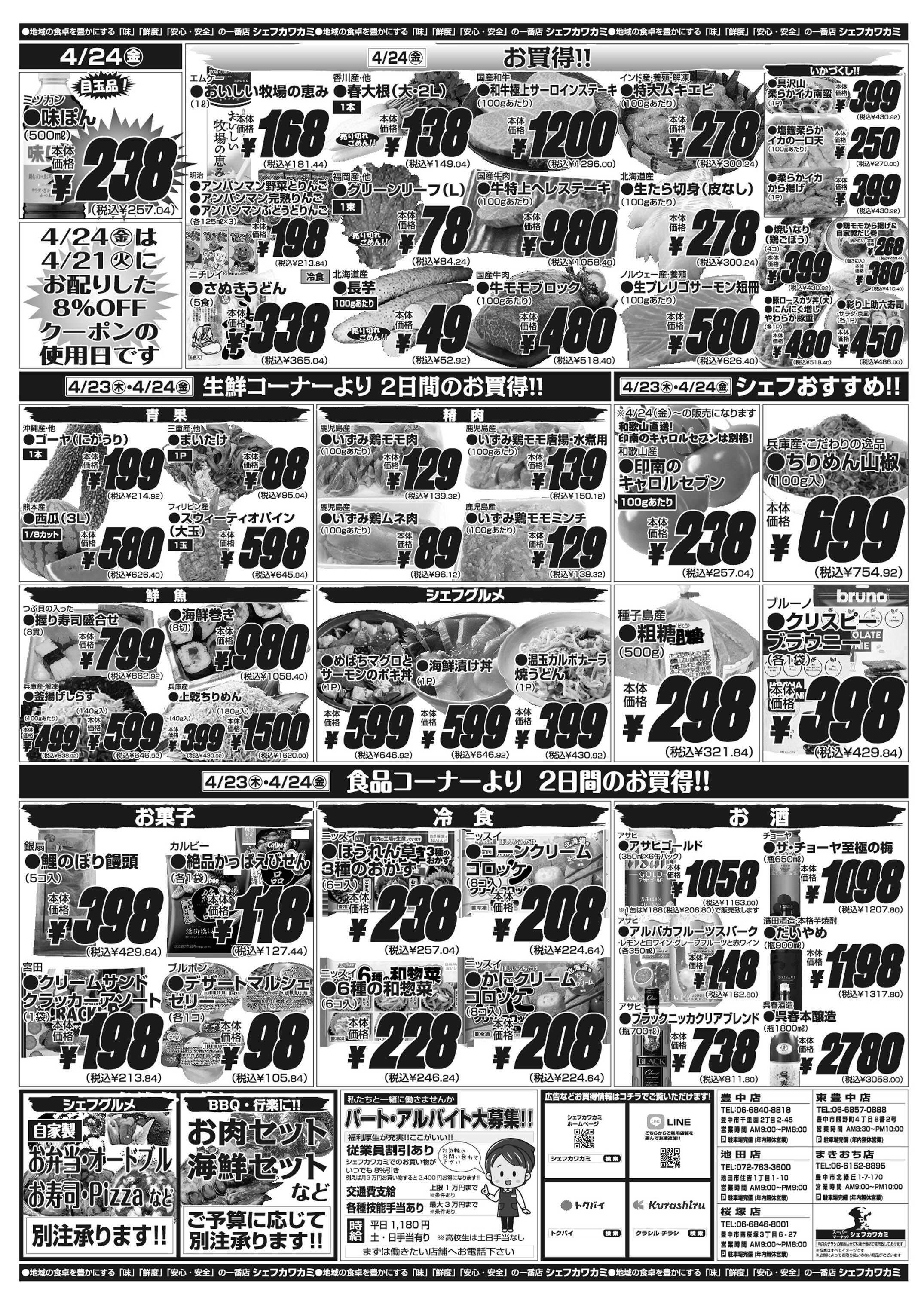 シェフカワカミ ぶっちぎり木曜市！