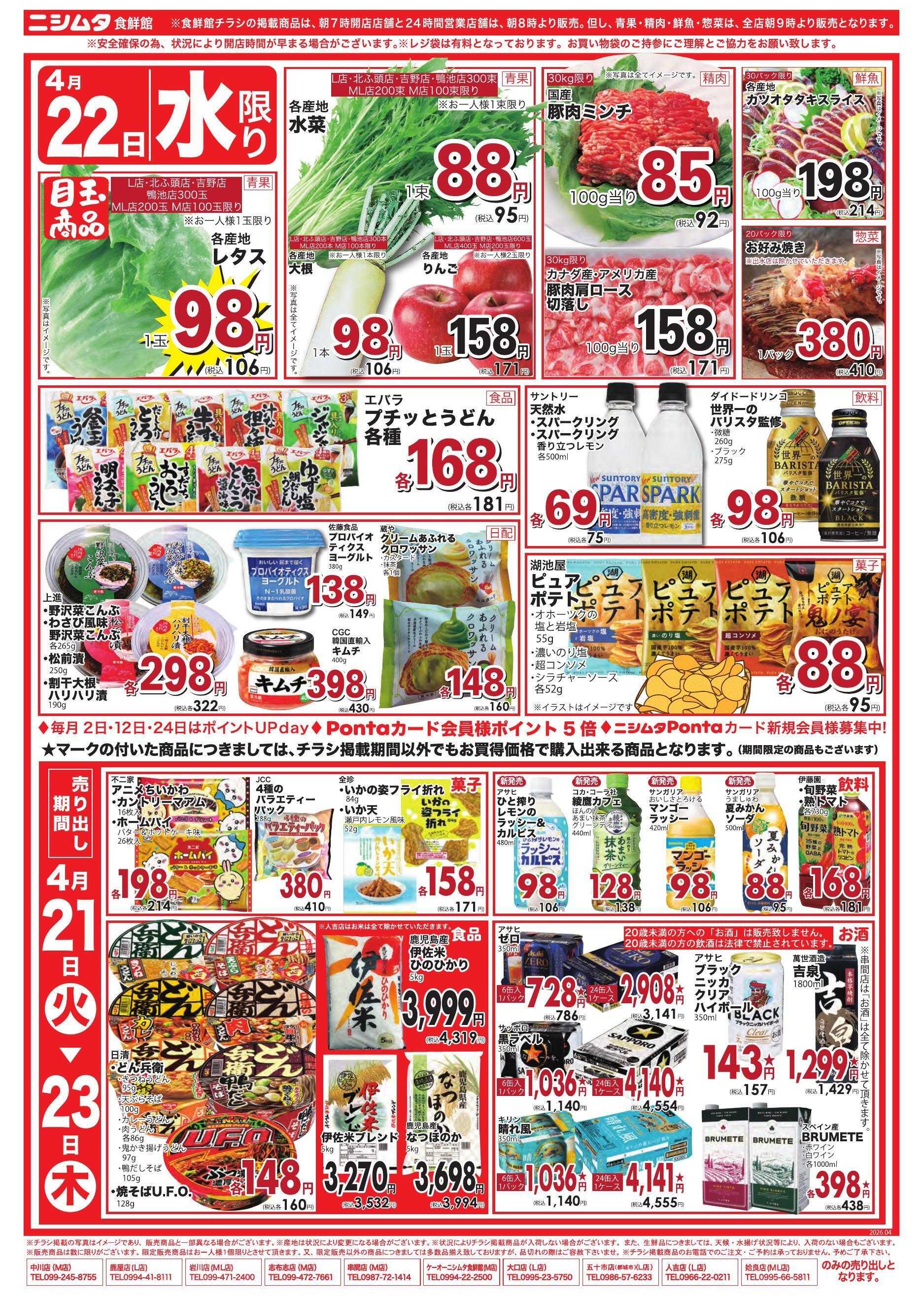 スーパーセンターニシムタ 火曜げんき市